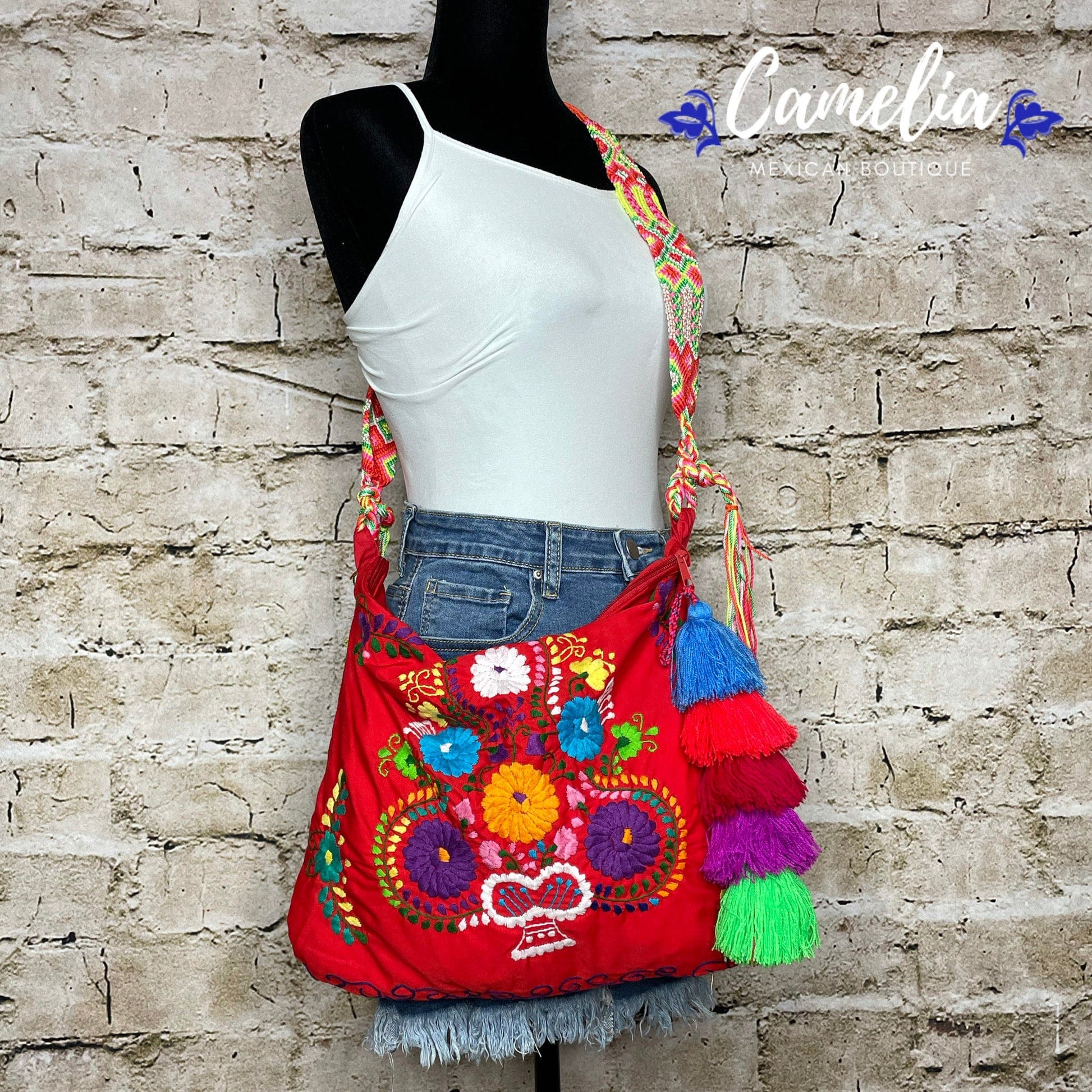 Mexican Embroidered Boho Tote - Puebla