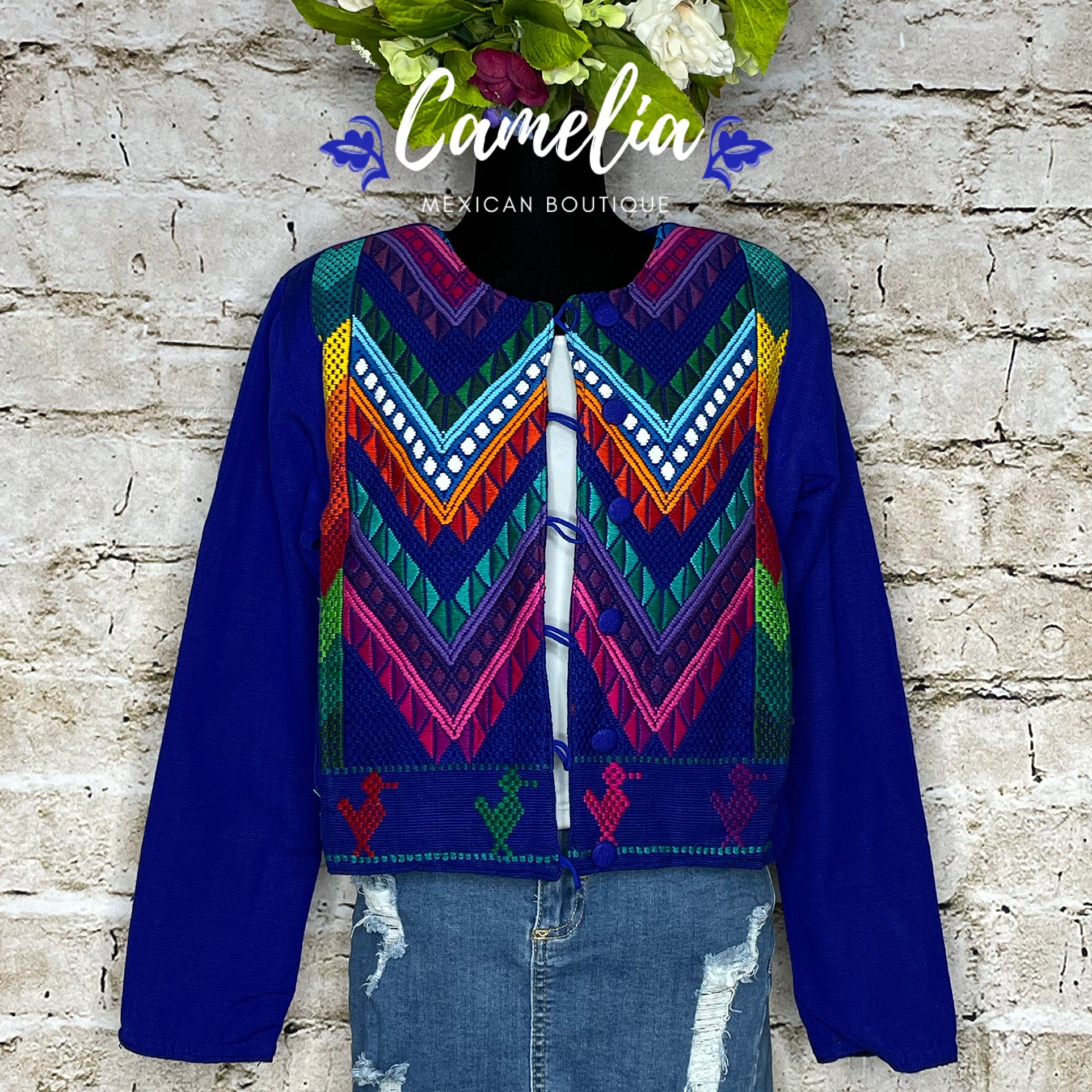 Mexican Embroidered Bolero Jacket - Maya – Camelia Mexican Boutique