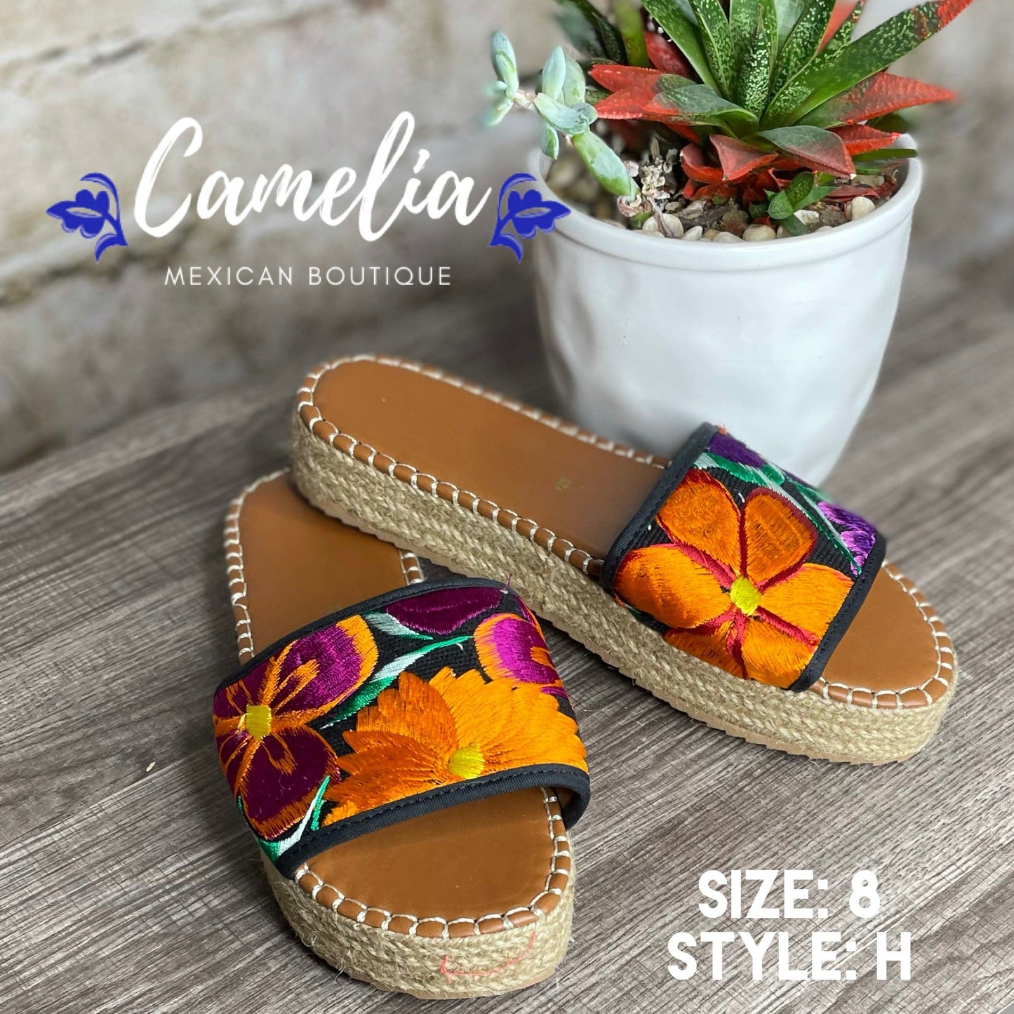 Mexican Embroidered Espadrille Sandal Zinnia