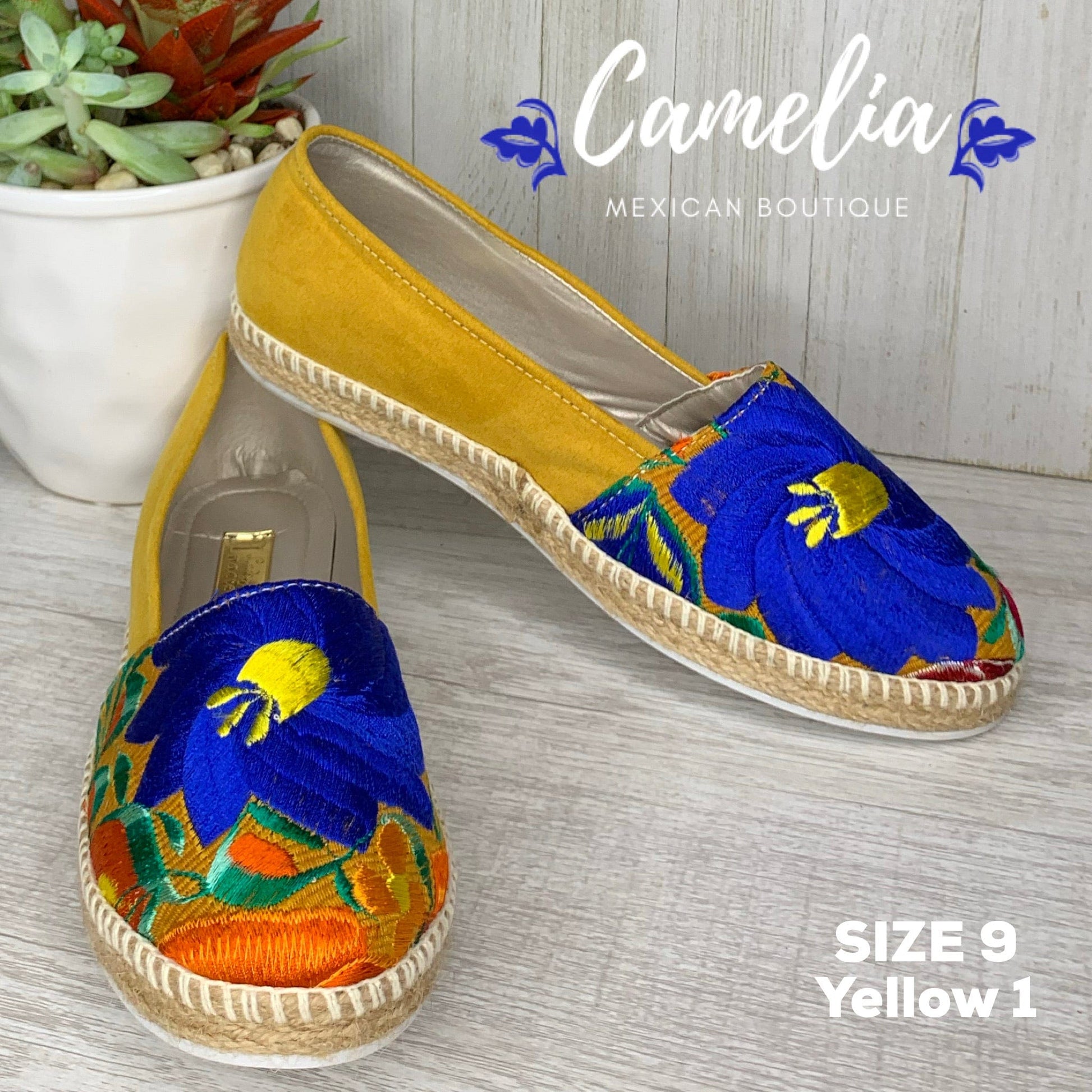 Mexican Embroidered Espadrille Shoes Zinnia