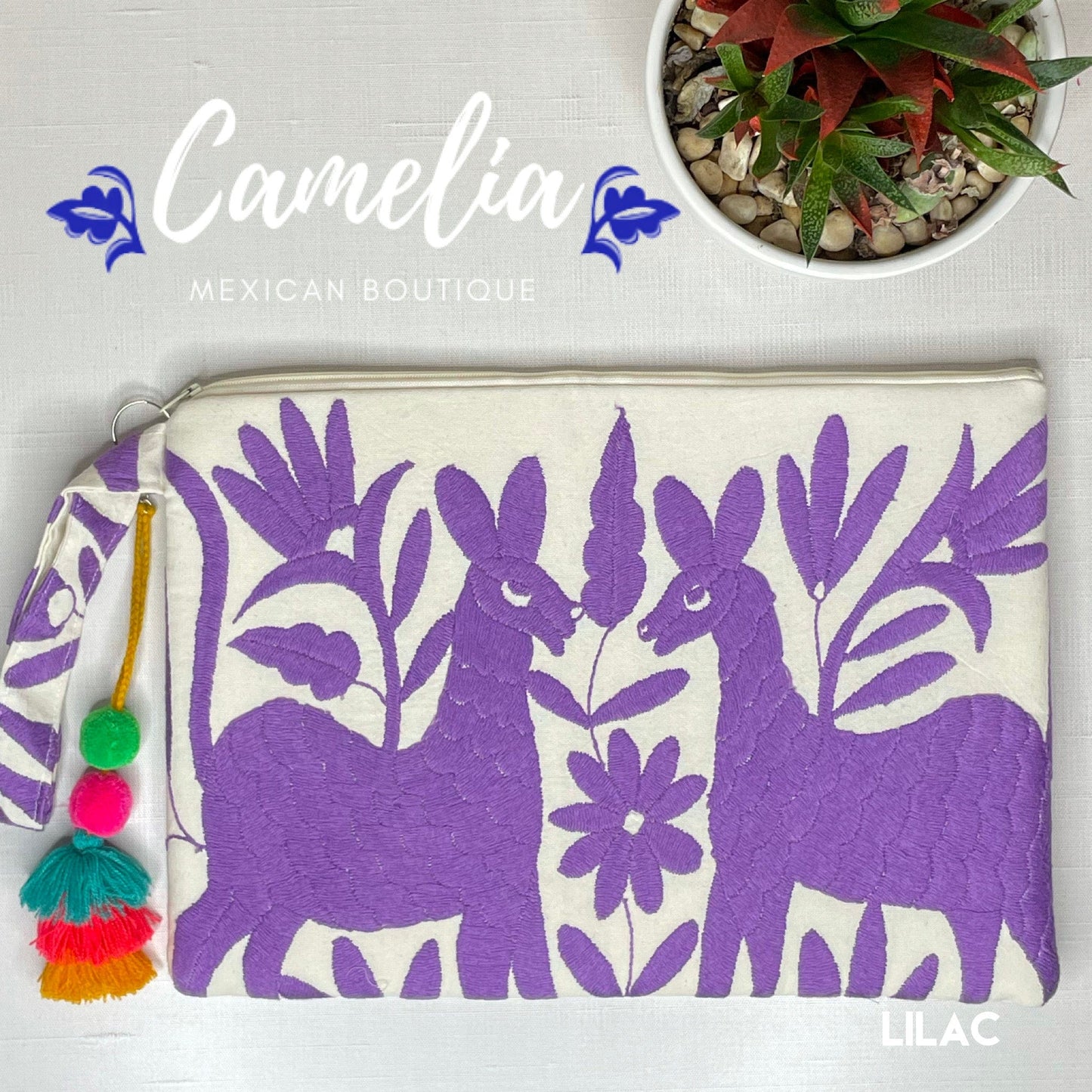 Mexican Embroidered Laptop Case - Otomi