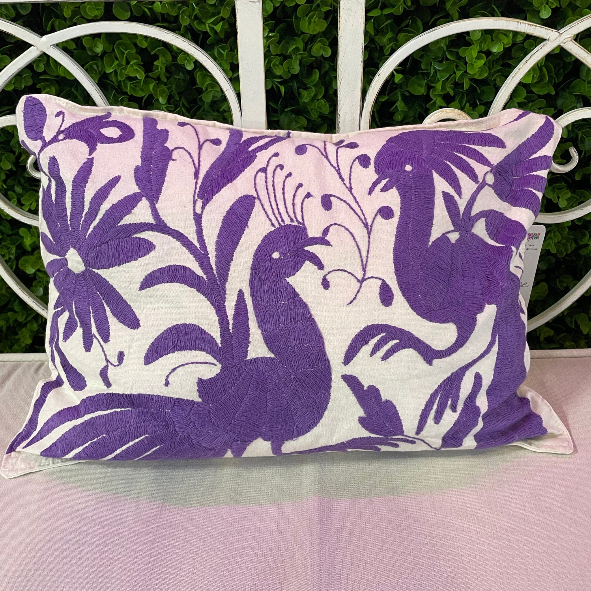 Mexican Embroidered Otomi Pillow Cover