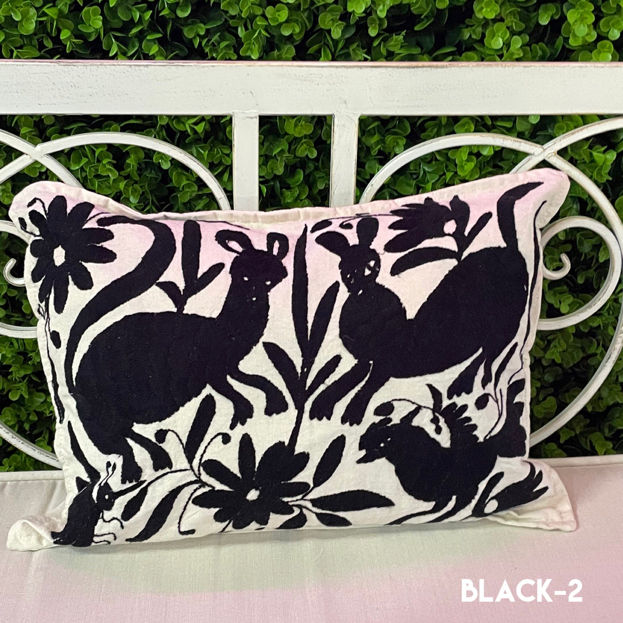 Mexican Embroidered Otomi Pillow Cover