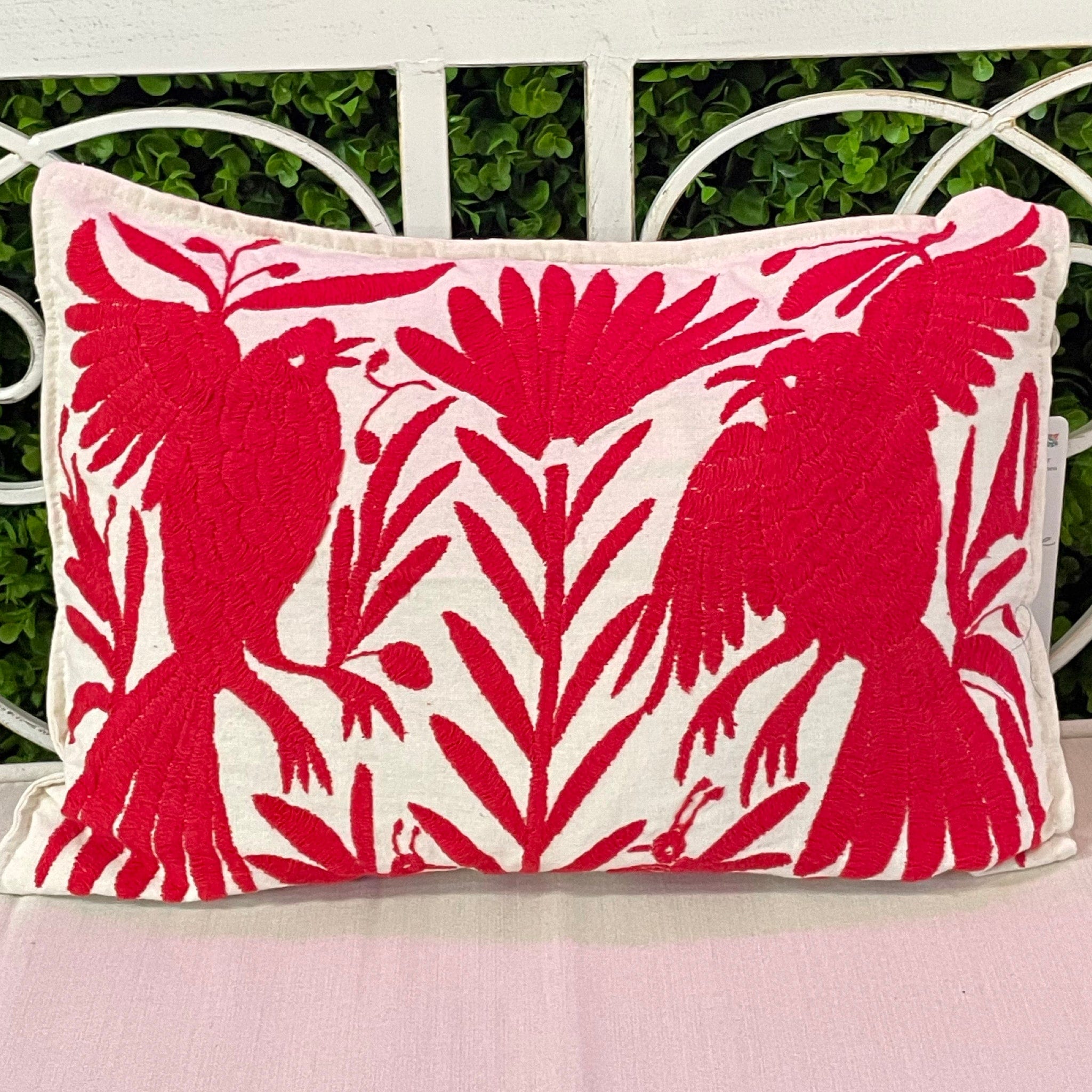Mexican Embroidered Otomi Pillow Cover