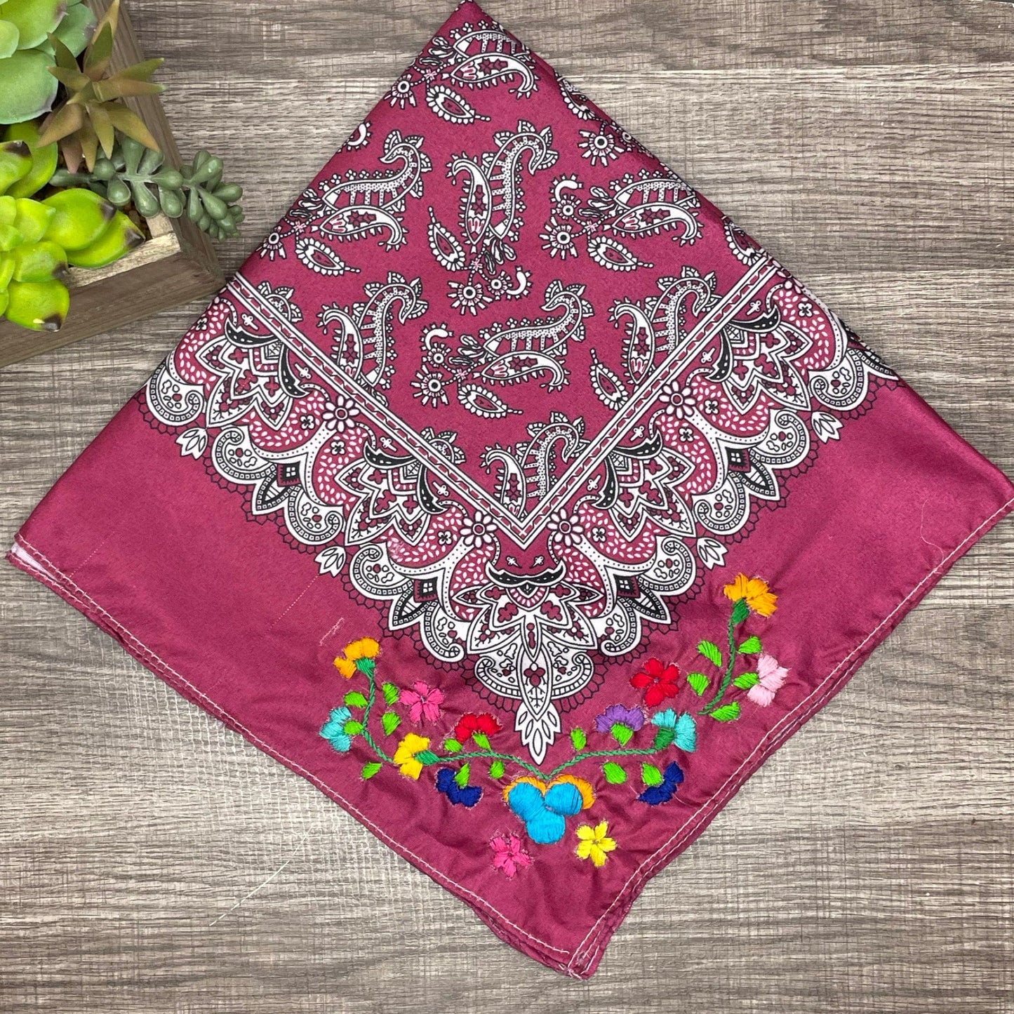 Mexican Embroidered San Antonino Bandana