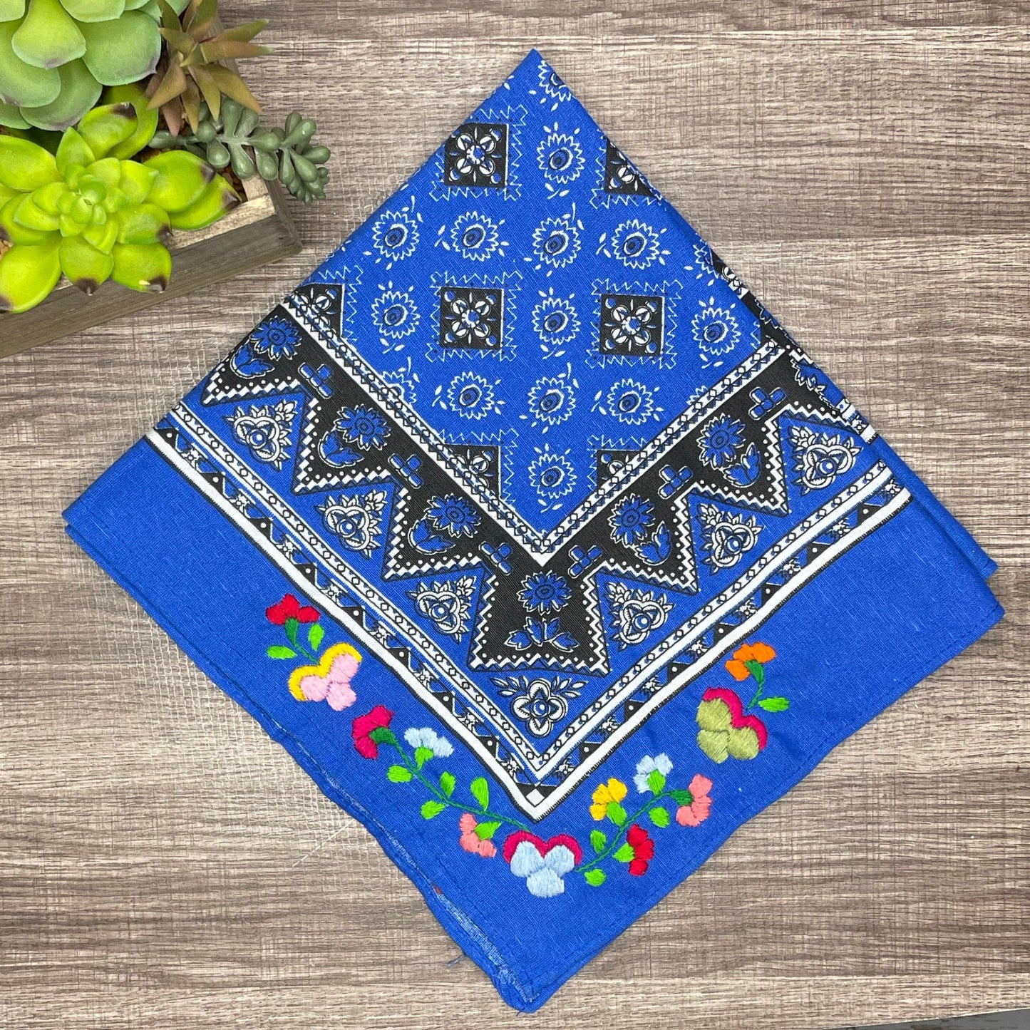 Mexican Embroidered San Antonino Bandana