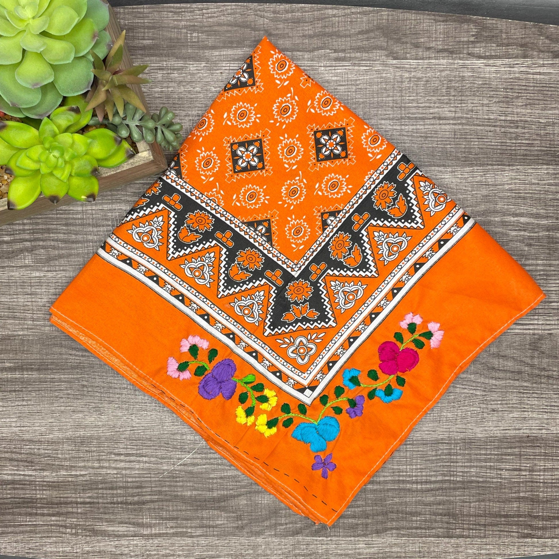 Mexican Embroidered San Antonino Bandana