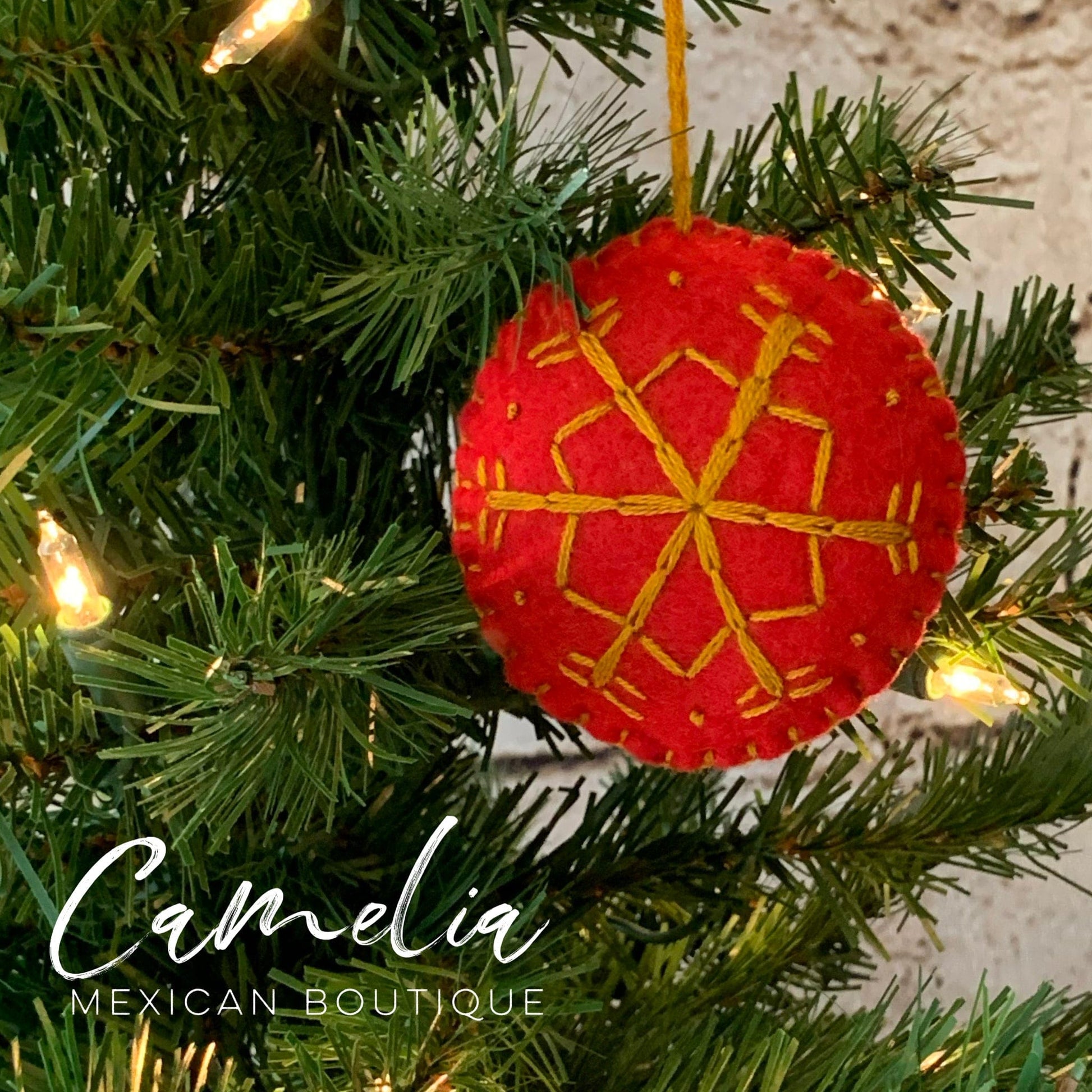 Mexican Felt Ornament Christmas Sphere