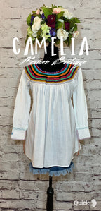 Mexican Gauze Tunic Rainbow