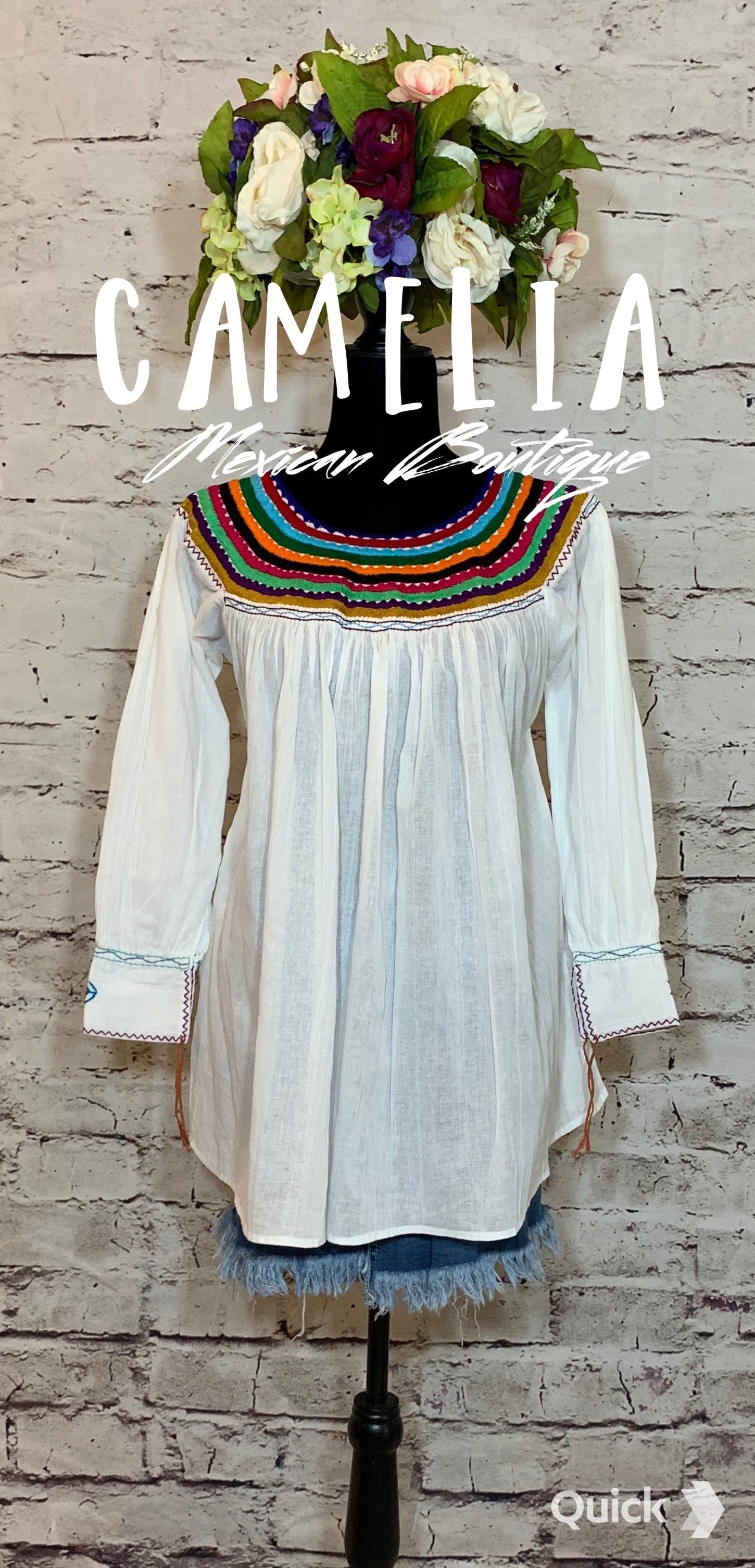 Mexican Gauze Tunic Rainbow