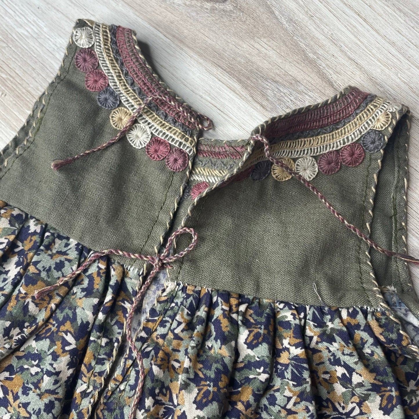 Mexican Girl Dress Rococo Floral Print