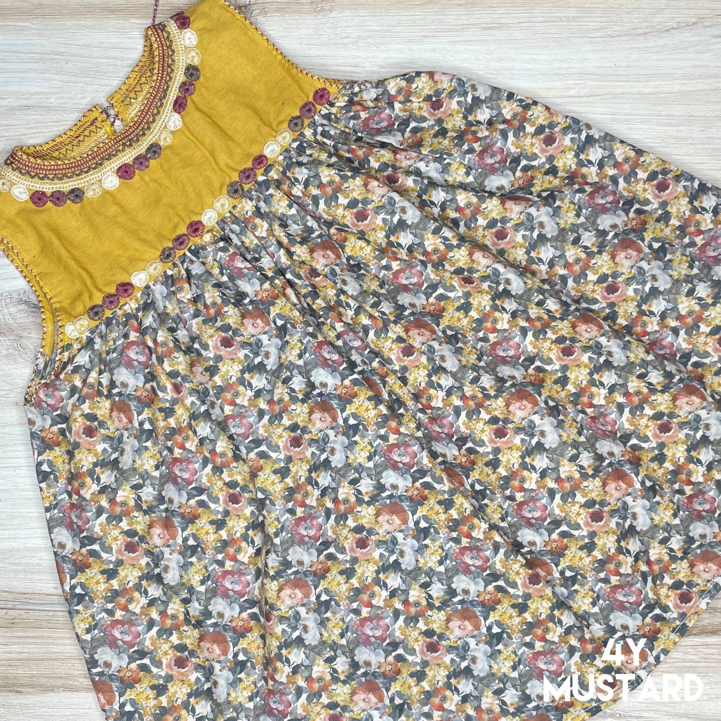 Mexican Girl Dress Rococo Floral Print