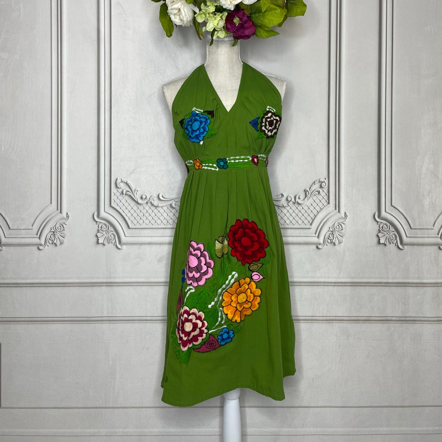 Mexican Halter Dress - Zinnia