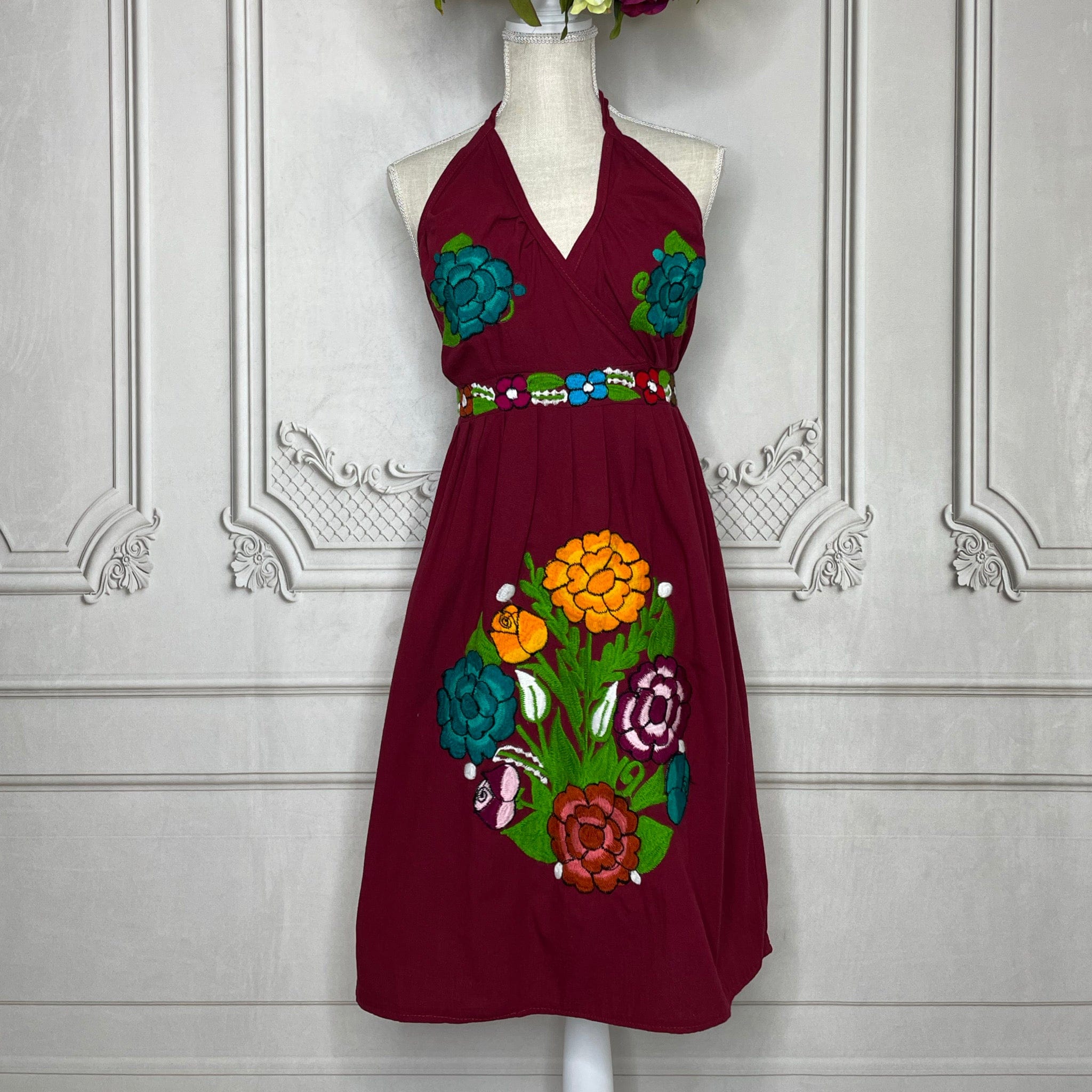 Mexican Halter Dress - Zinnia