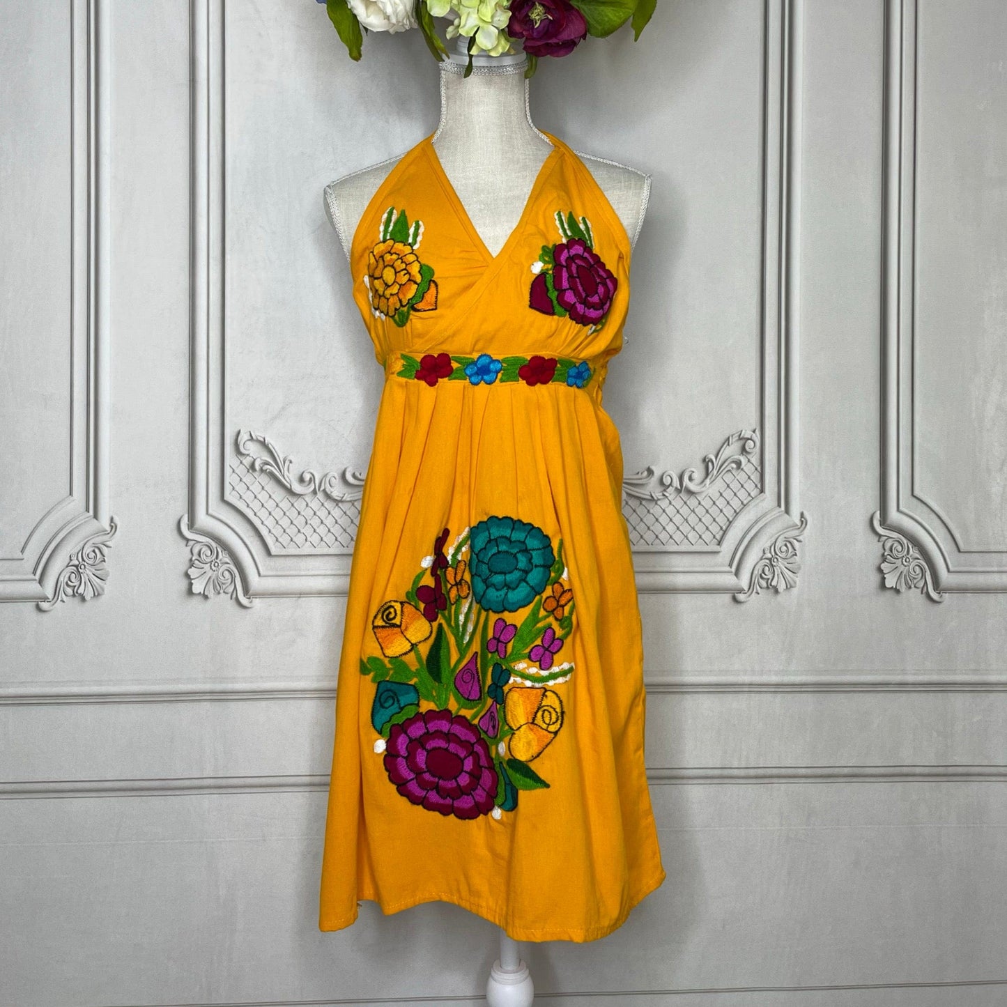 Mexican Halter Dress - Zinnia