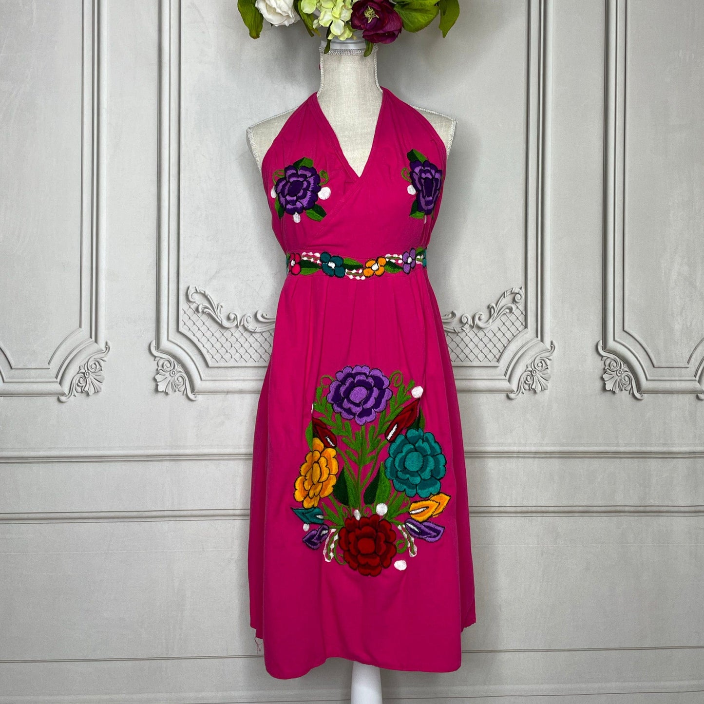 Mexican Halter Dress - Zinnia