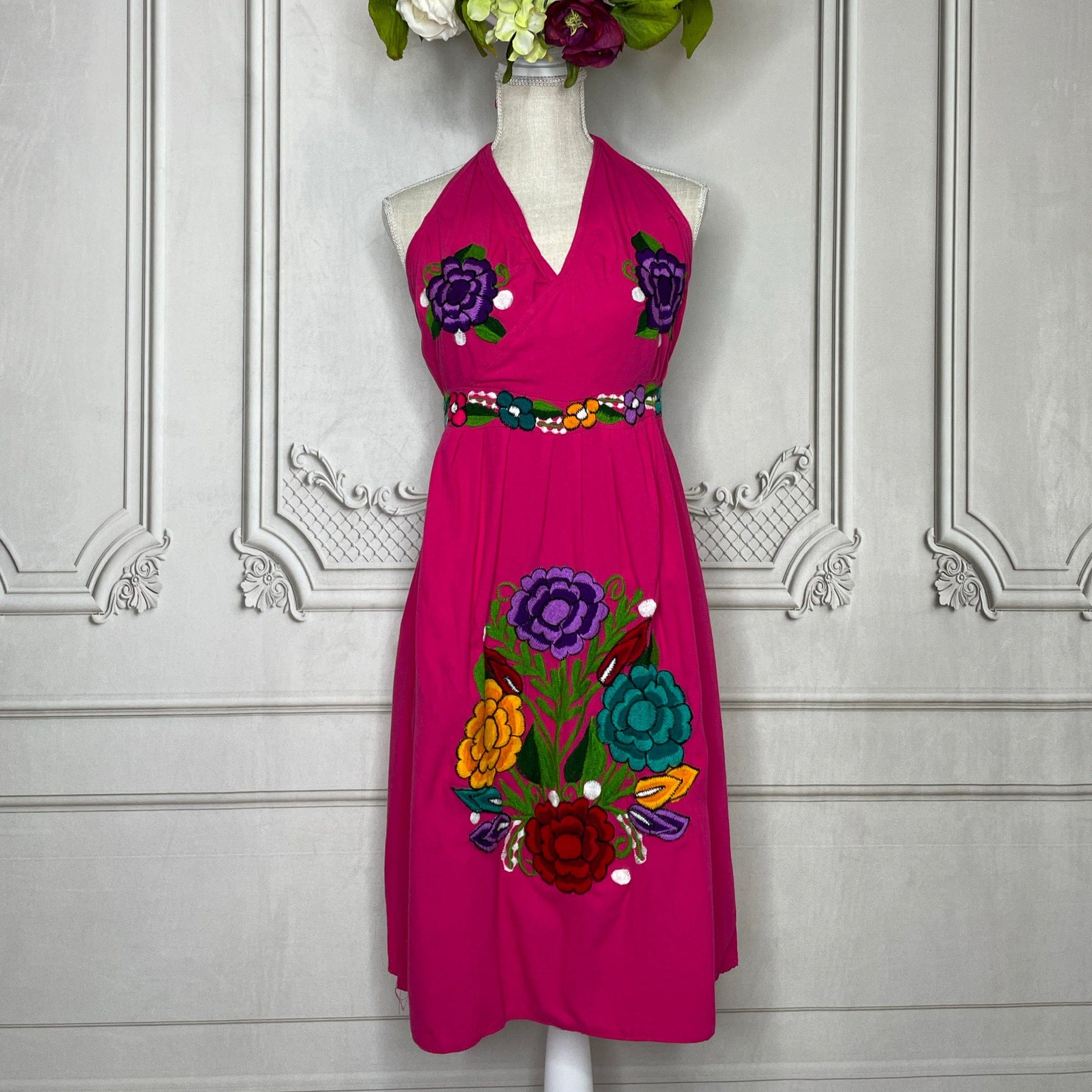 Mexican Halter Dress - Zinnia