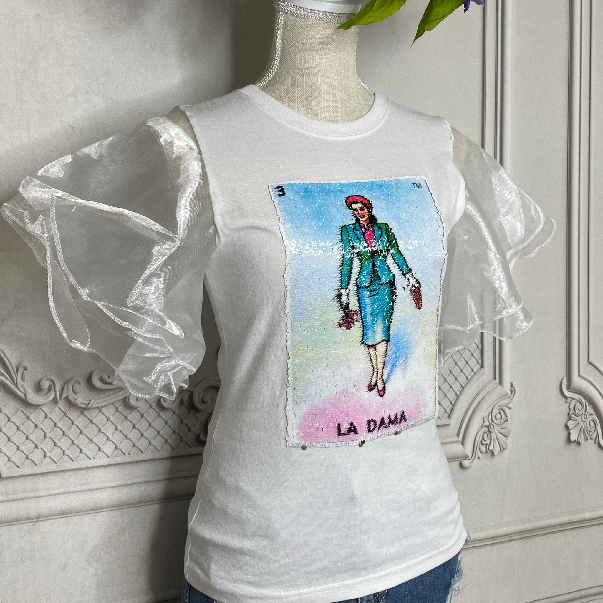 Mexican Loteria Sequence Shirt LA DAMA
