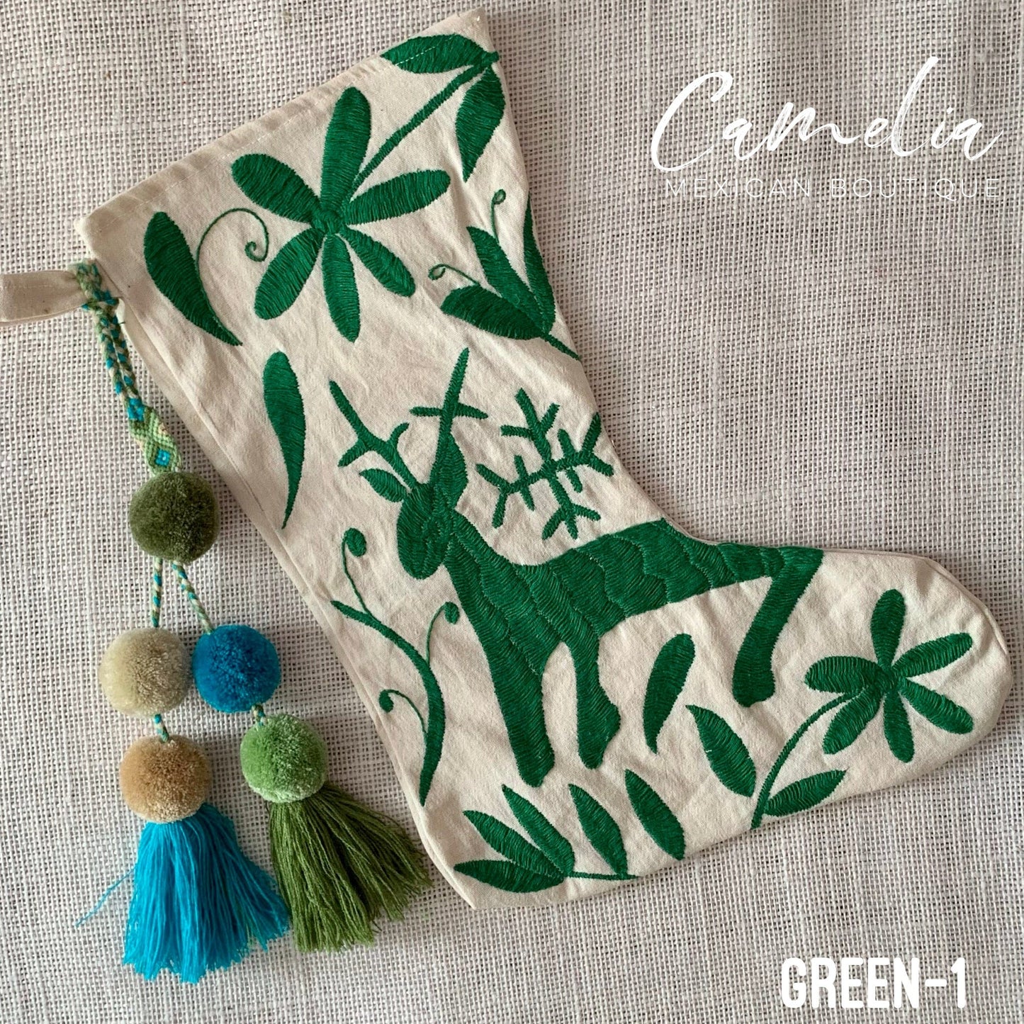 Mexican Otomi Christmas Stocking