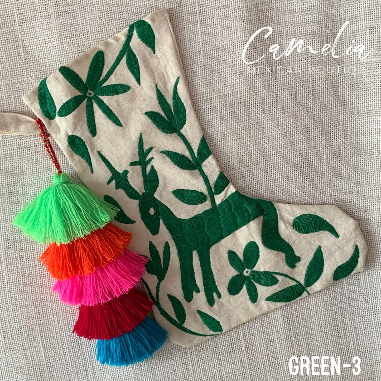 Mexican Otomi Christmas Stocking