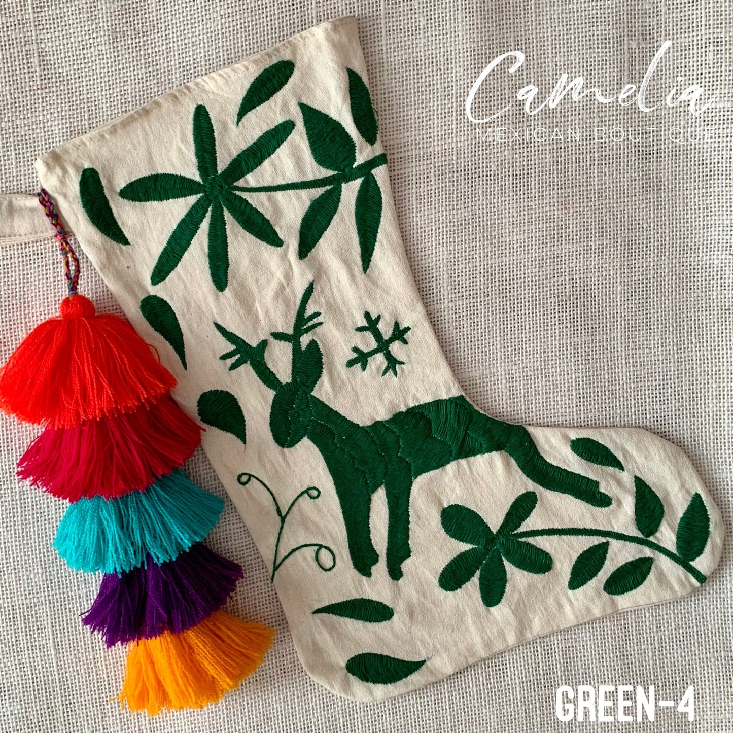 Mexican Otomi Christmas Stocking