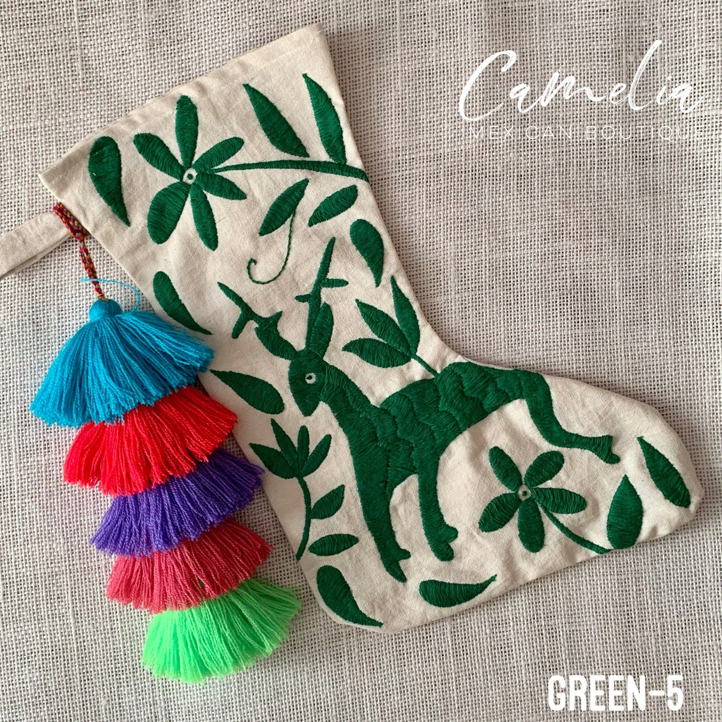 Mexican Otomi Christmas Stocking