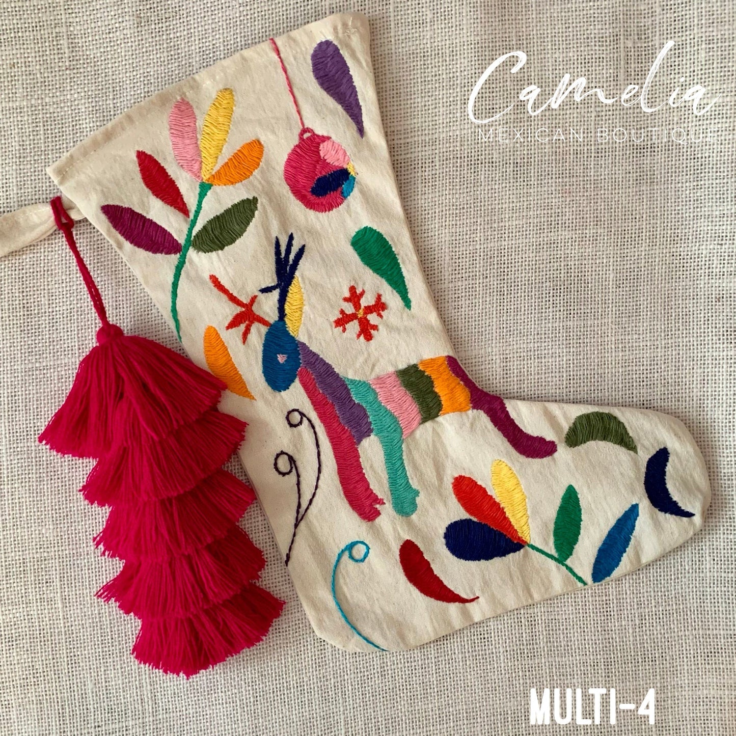 Mexican Otomi Christmas Stocking