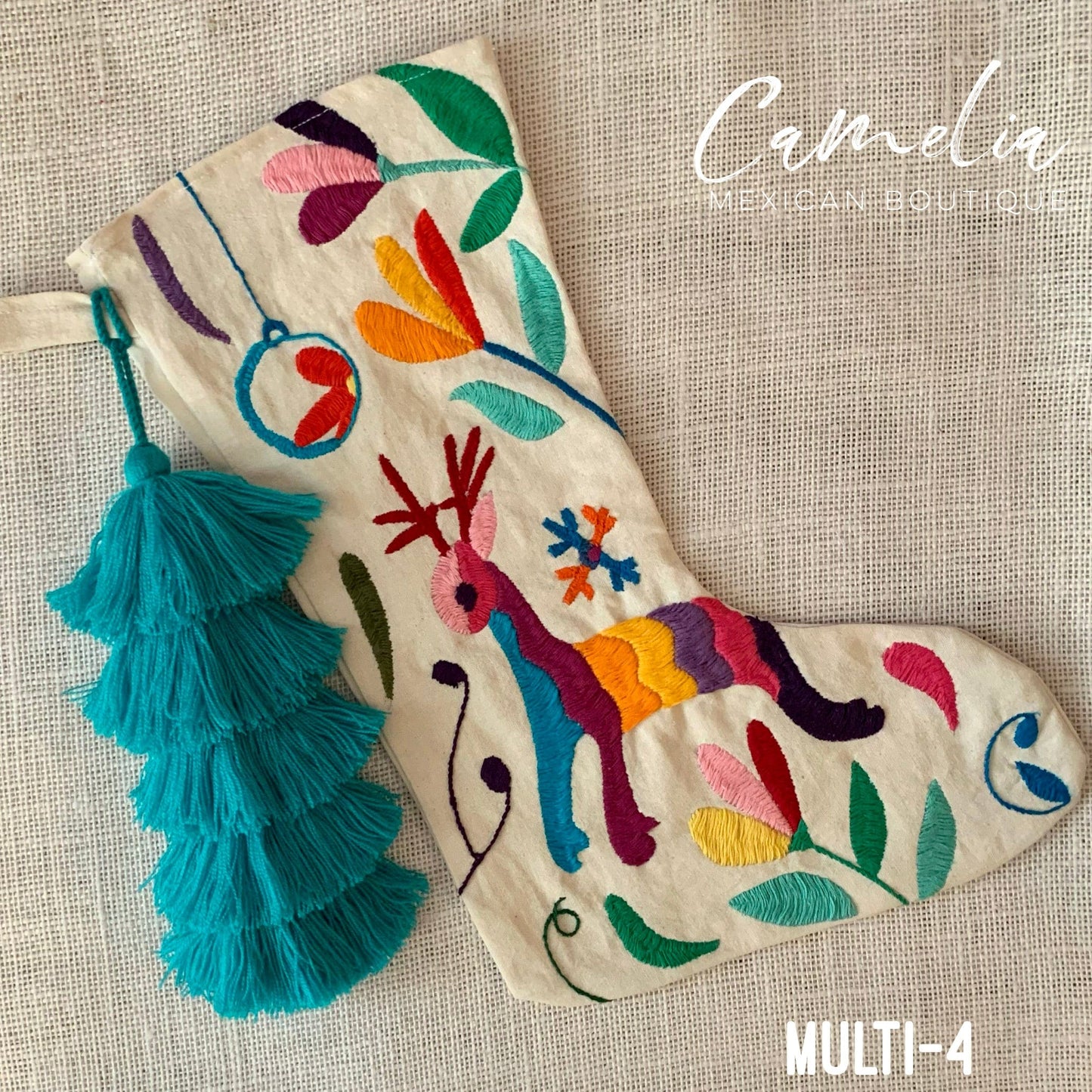 Mexican Otomi Christmas Stocking