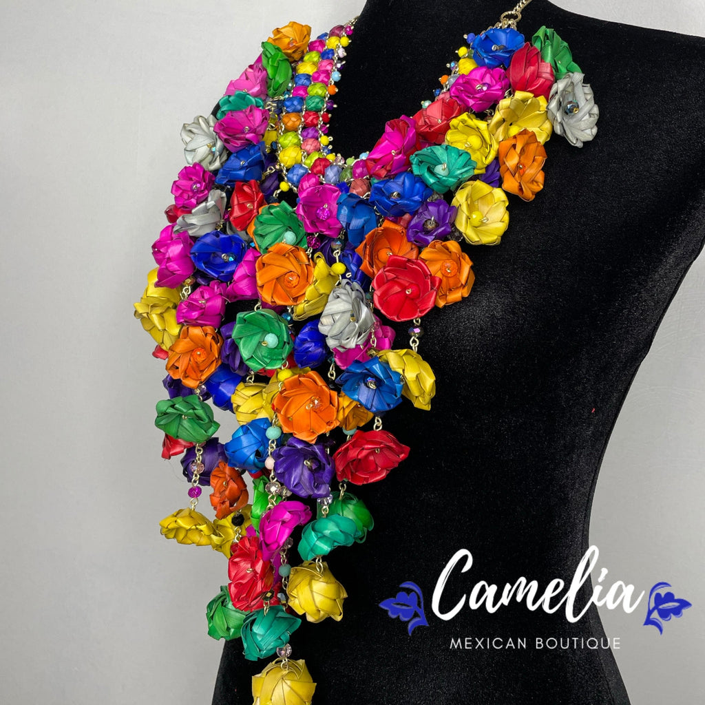 Mexican Palm Waterfall Necklace Set