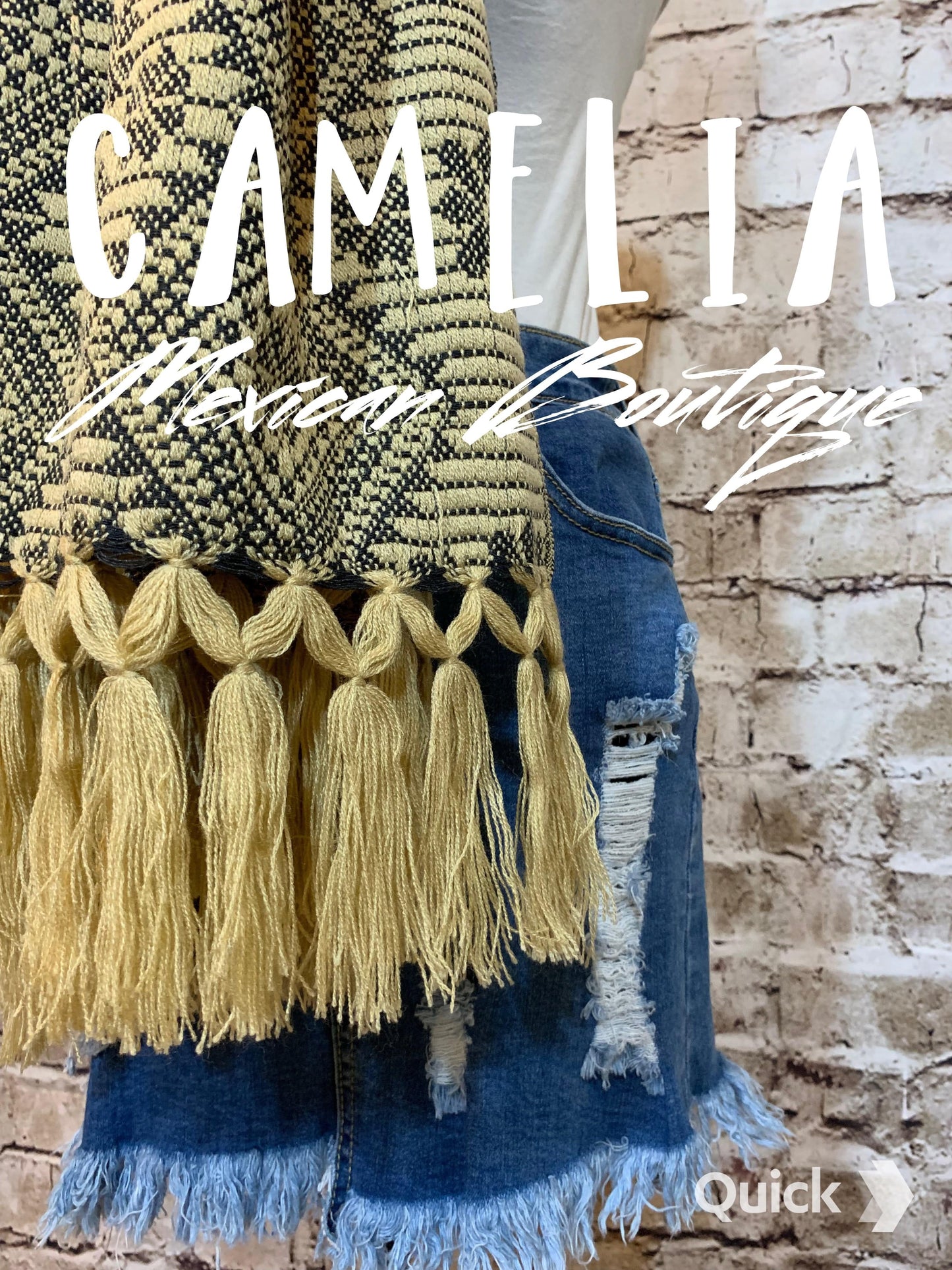 Mexican Poncho with Fringe