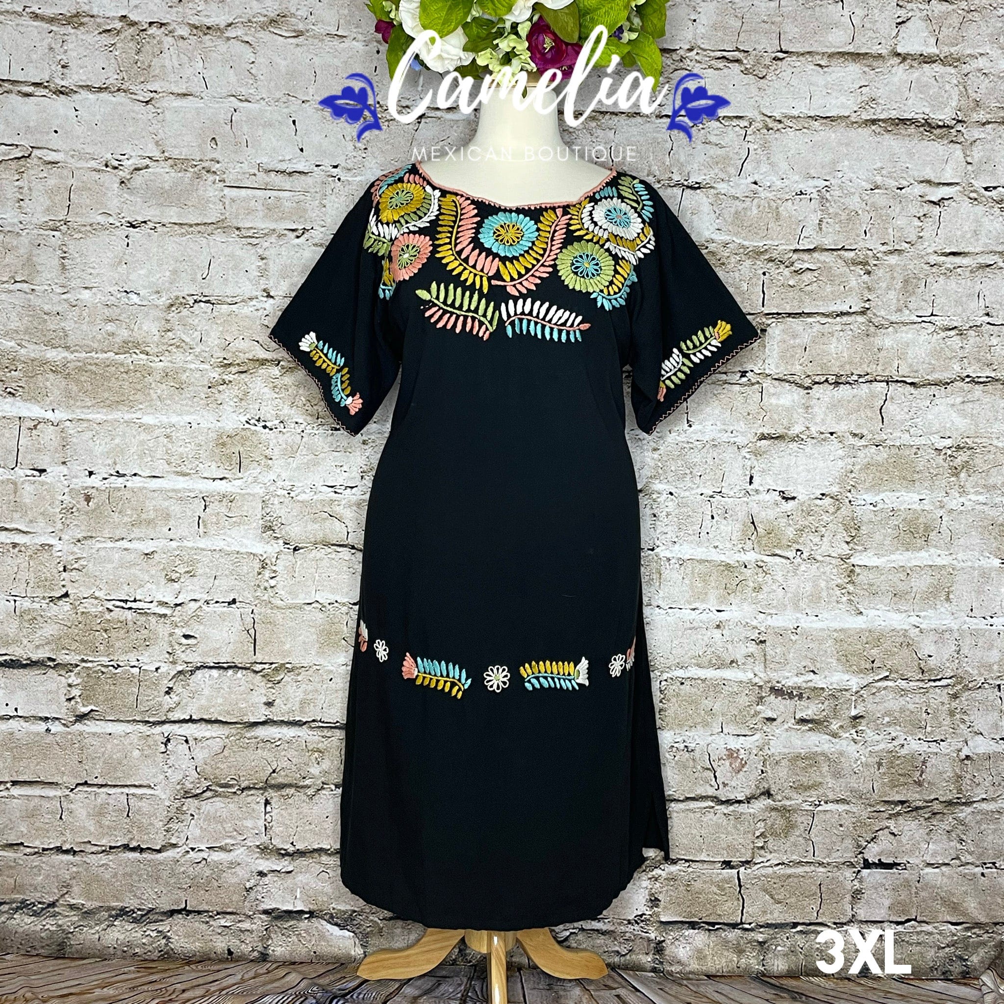 Mexican Rococo Dress Short Sleeve PLUS