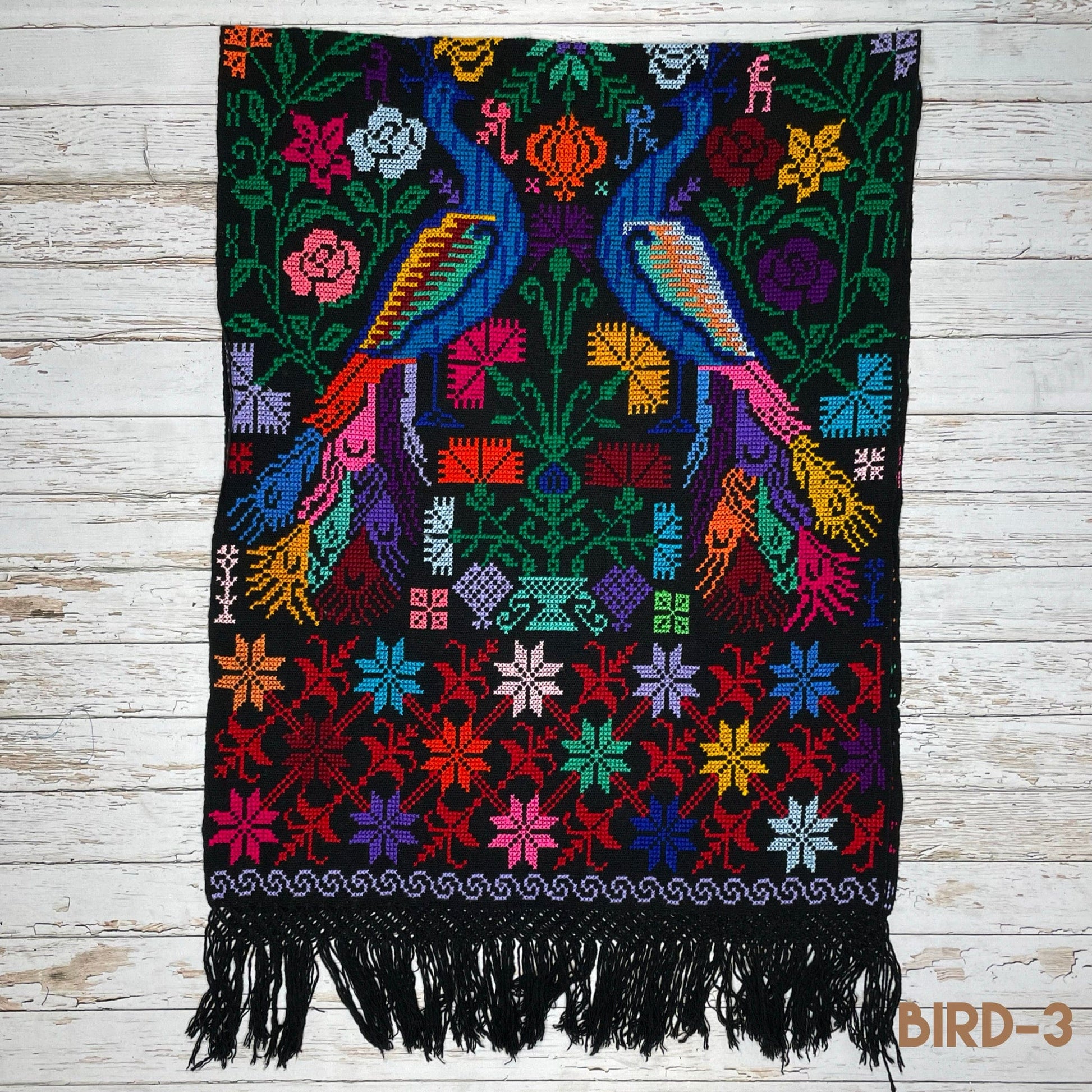 Mexican Shawl Cross Stitch Black