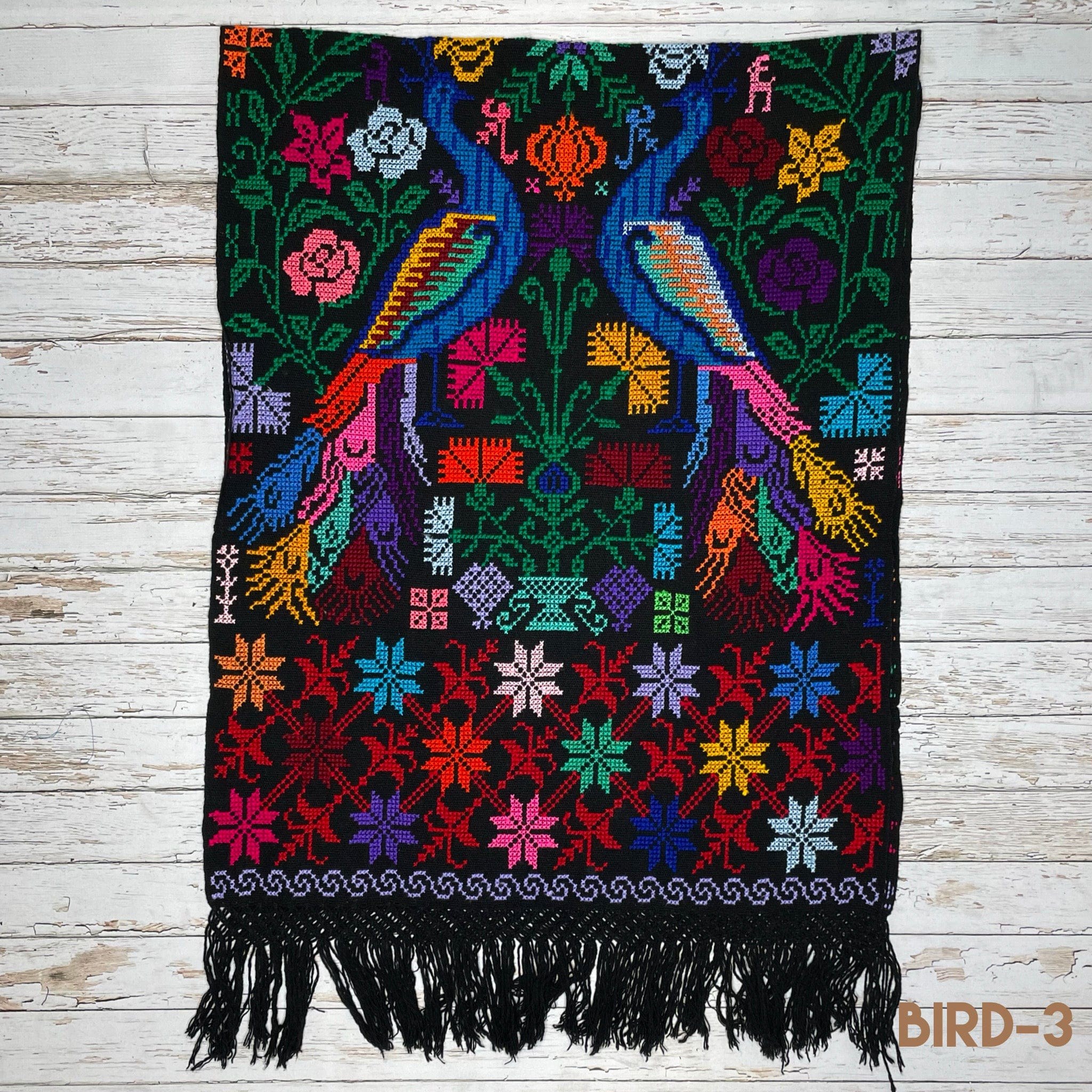 Mexican Shawl Cross Stitch Black