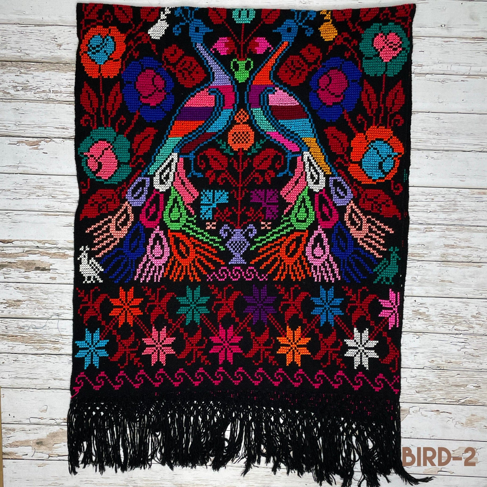 Mexican Shawl Cross Stitch Black