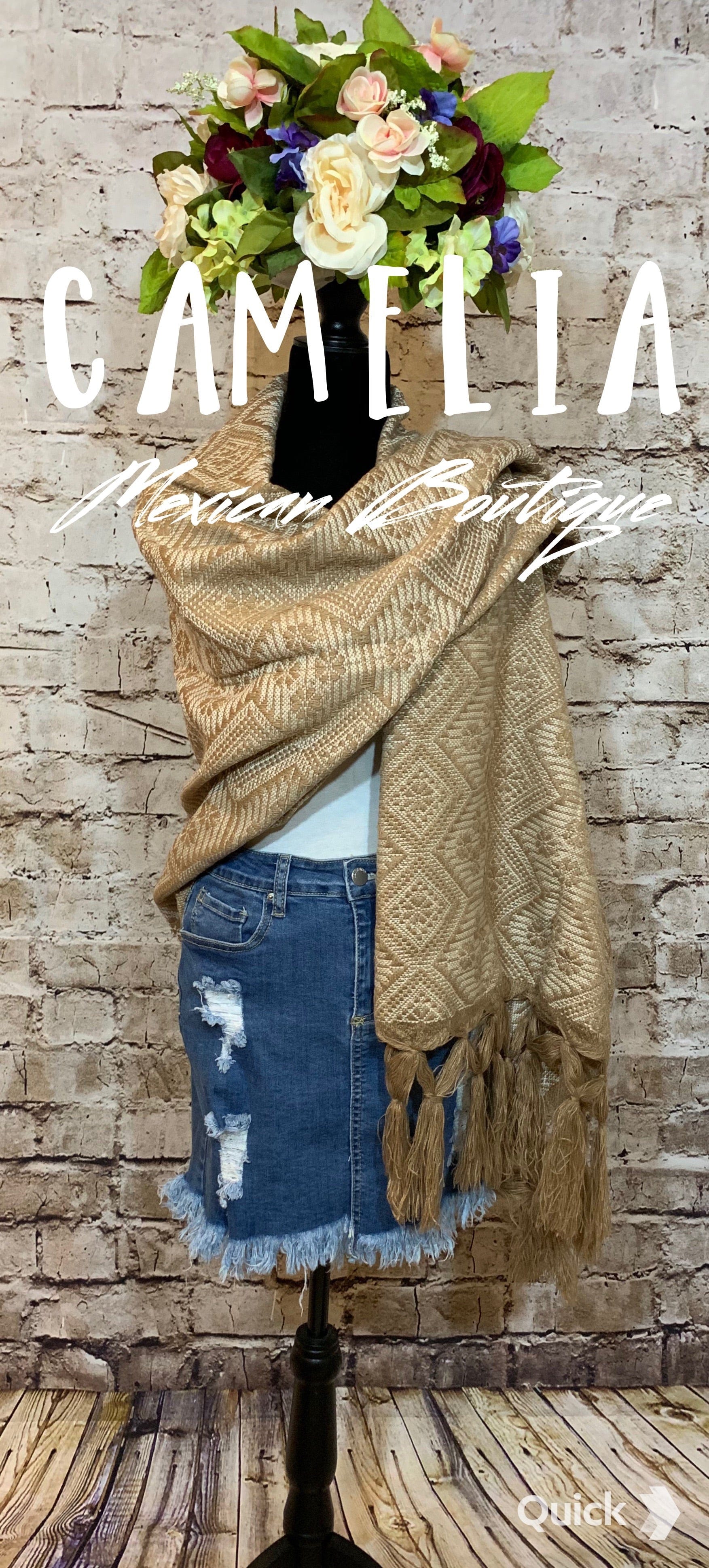 Mexican Shawl with Fringe