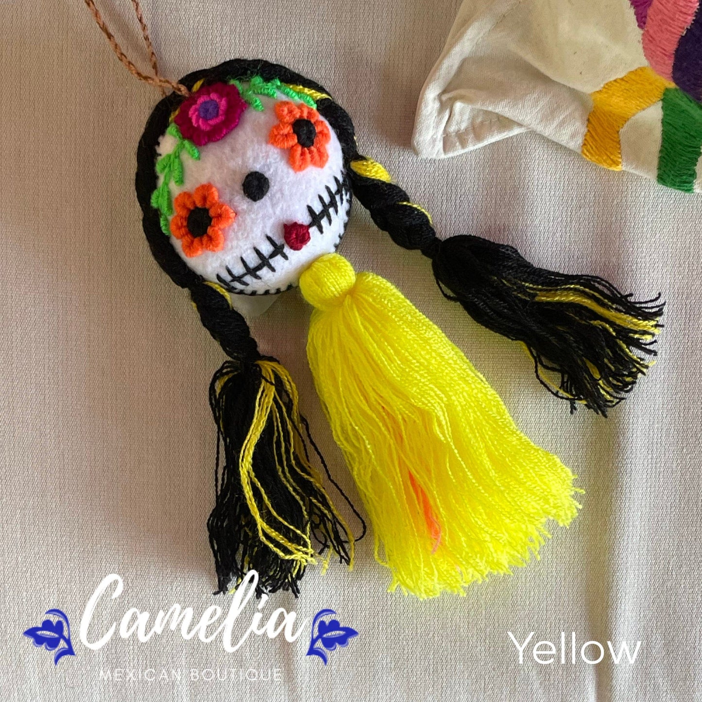 Mexican Sugar Scull Pom Pom