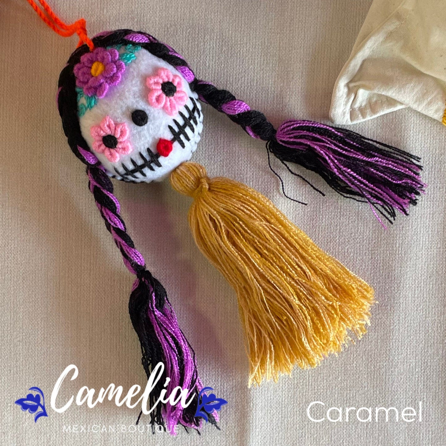 Mexican Sugar Scull Pom Pom