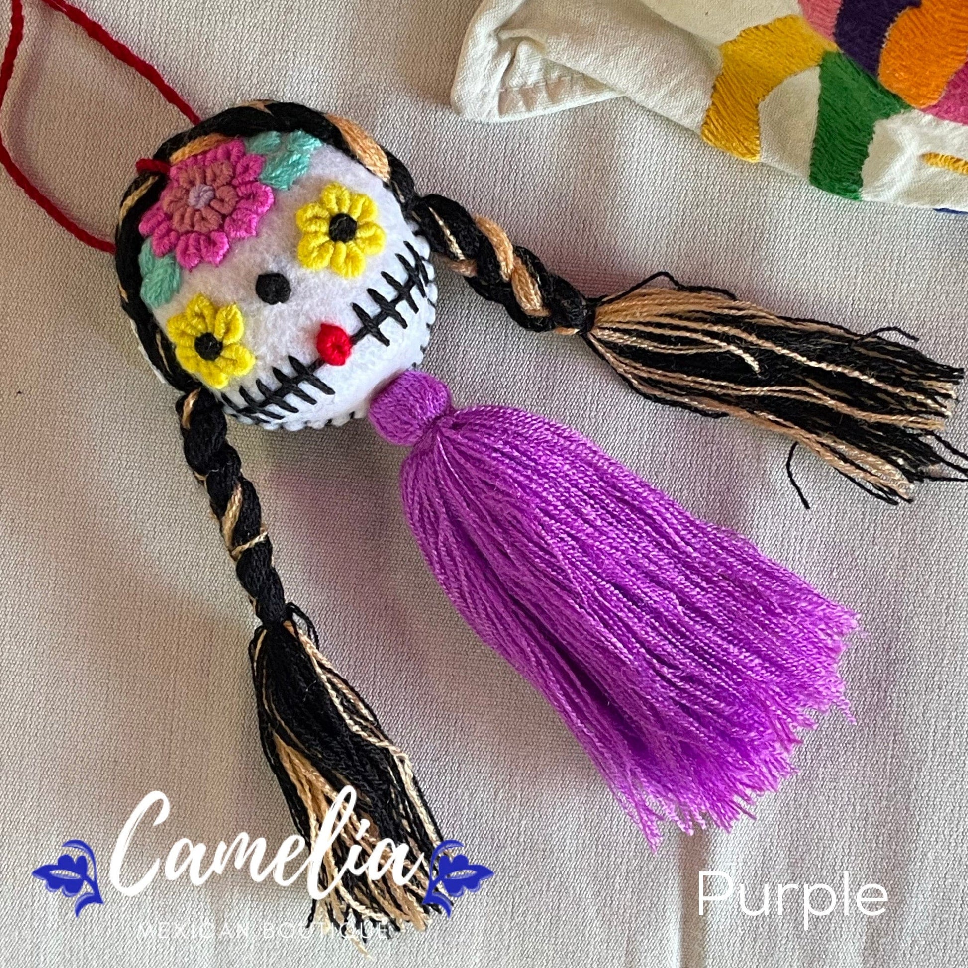 Mexican Sugar Scull Pom Pom