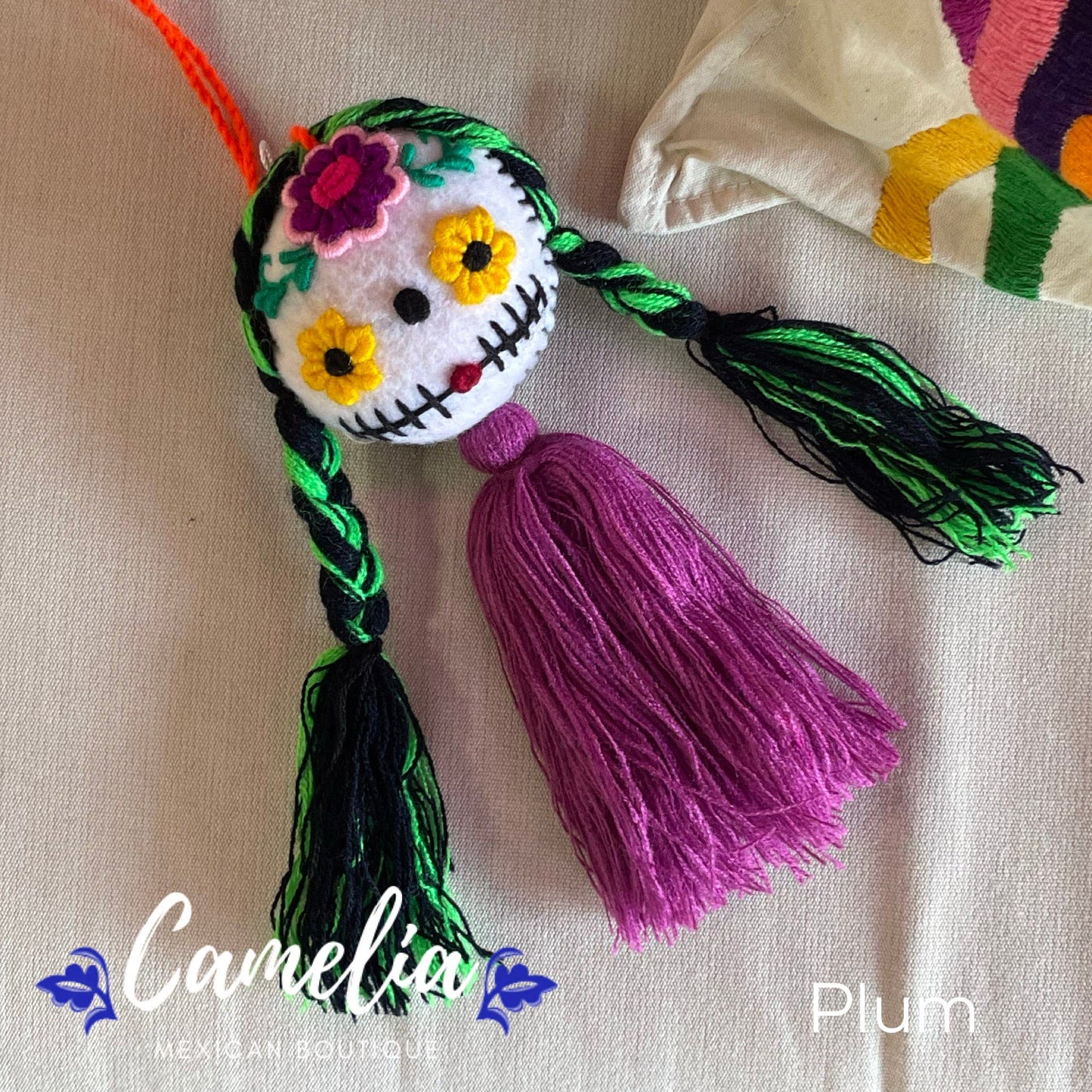 Mexican Sugar Scull Pom Pom