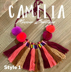 Mexican Tasseled Pom Pom Necklace