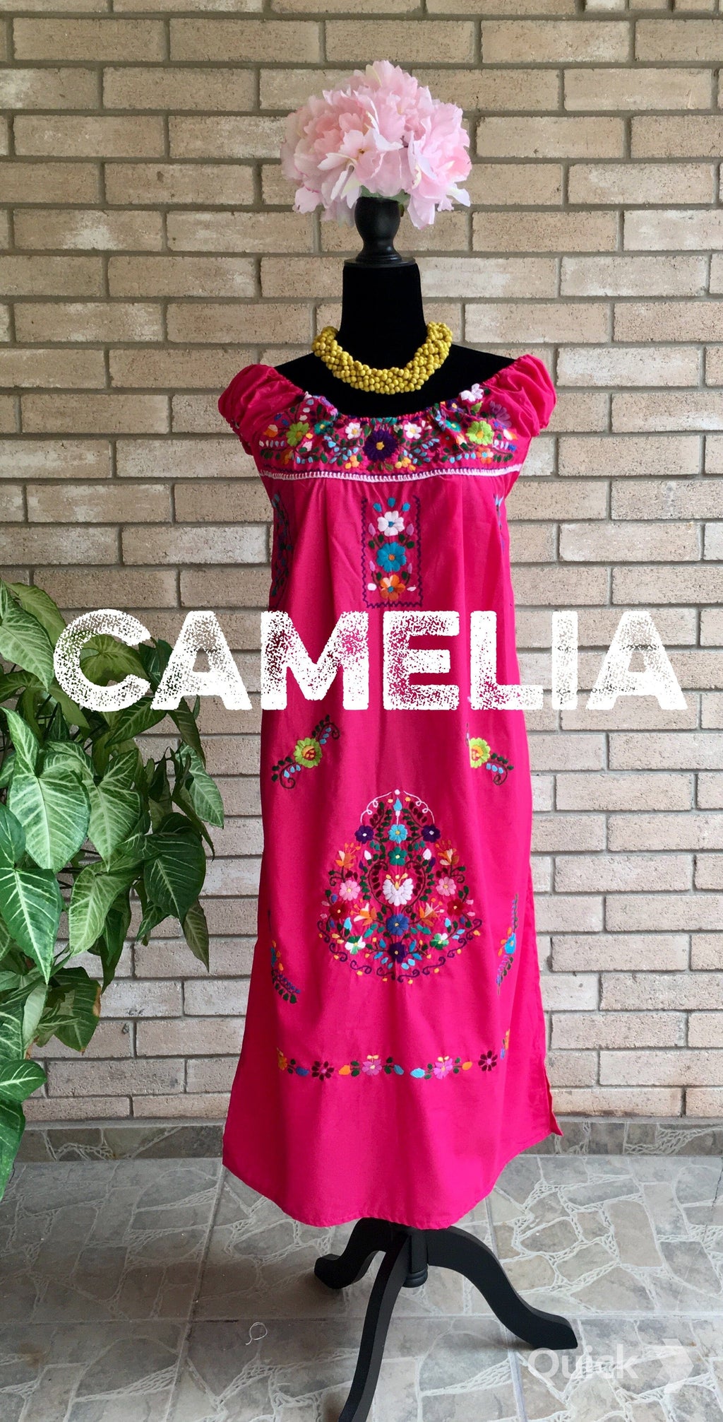 Off Shoulder Elastic Puebla Mexican Dress