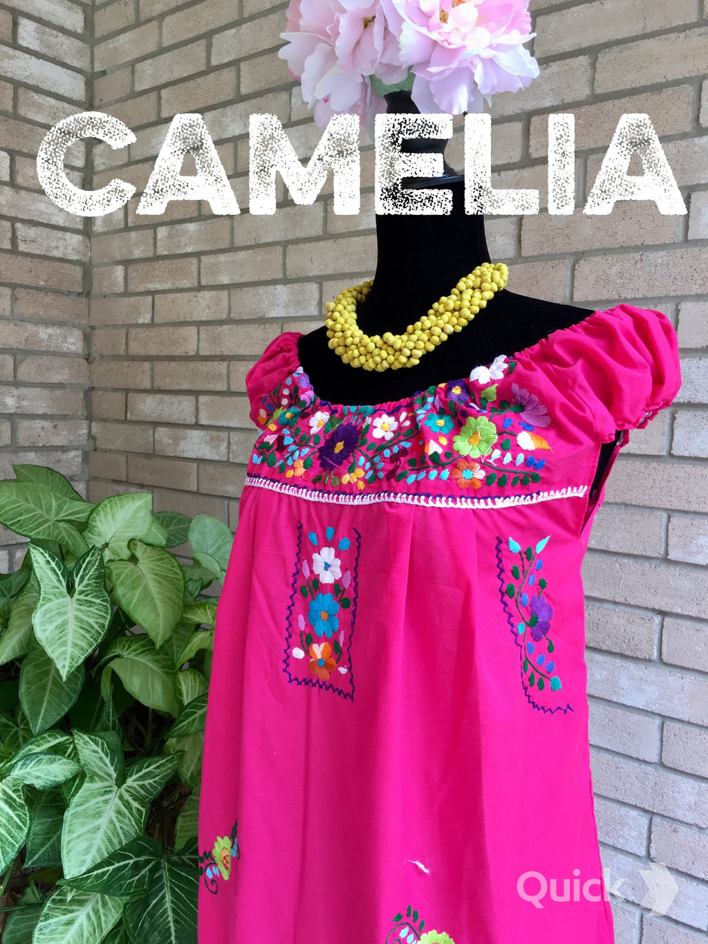 Off Shoulder Elastic Puebla Mexican Dress
