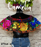 Off Shoulder Mexican Blouse Chiapas - Silk