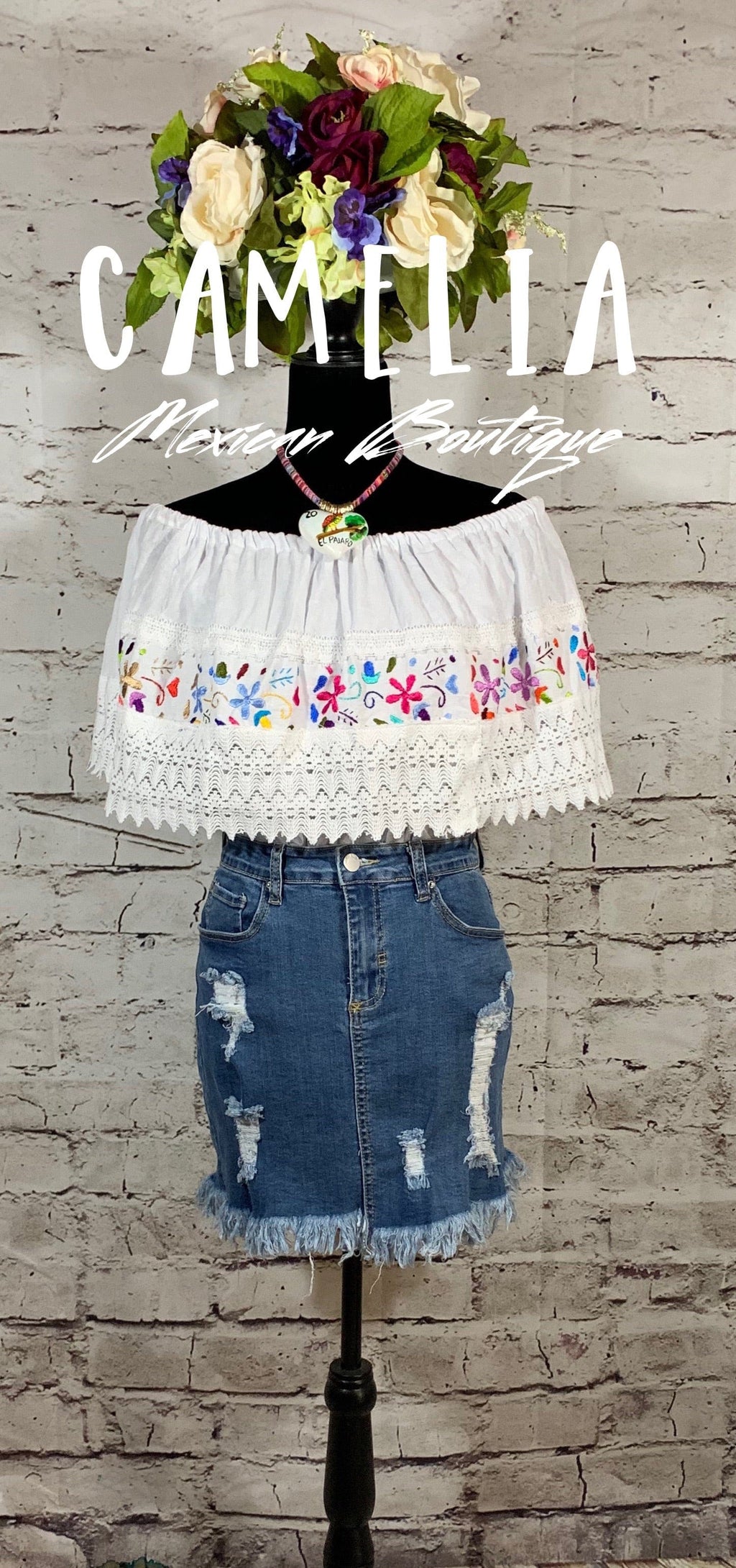 Off Shoulder Mexican Blouse - Margarita