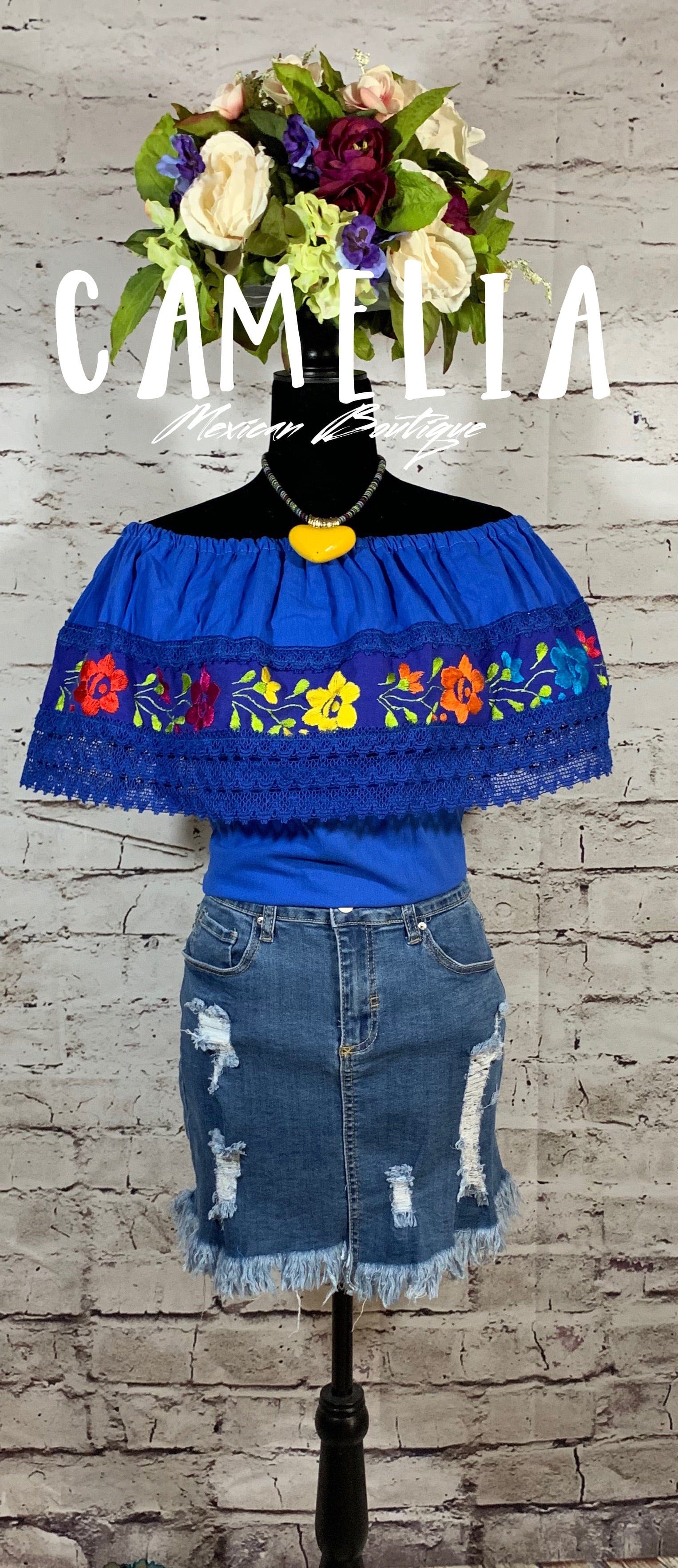 Off Shoulder Mexican Blouse - Margarita