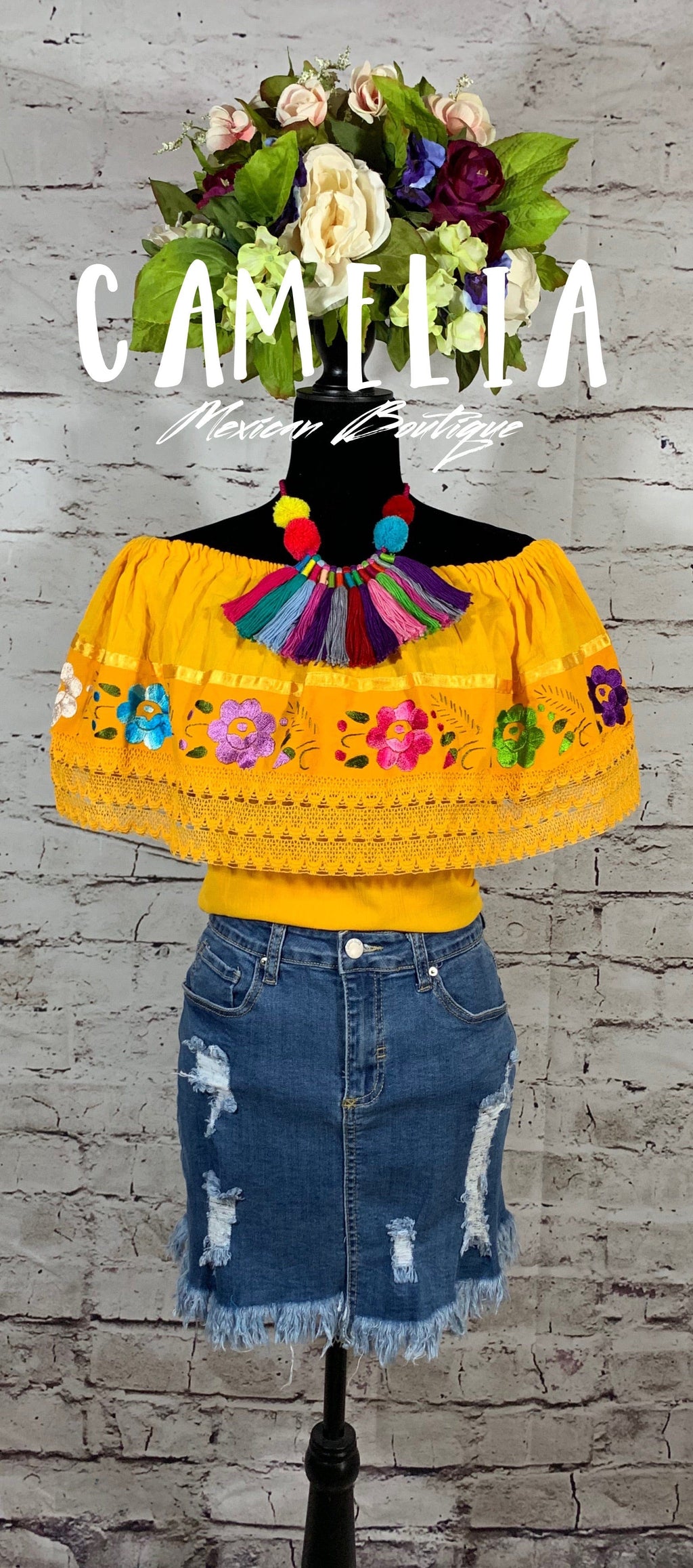 Off Shoulder Mexican Blouse - Margarita