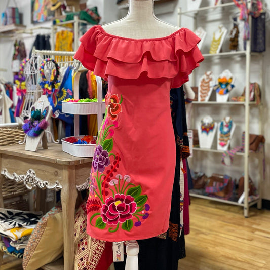 Off Shoulder Mexican Dress - Zinnia