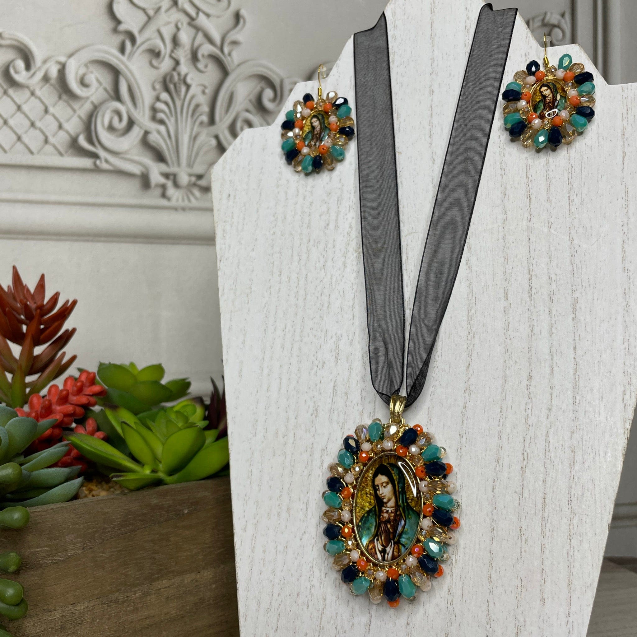 Our Lady of Guadalupe Necklace Set - Medium