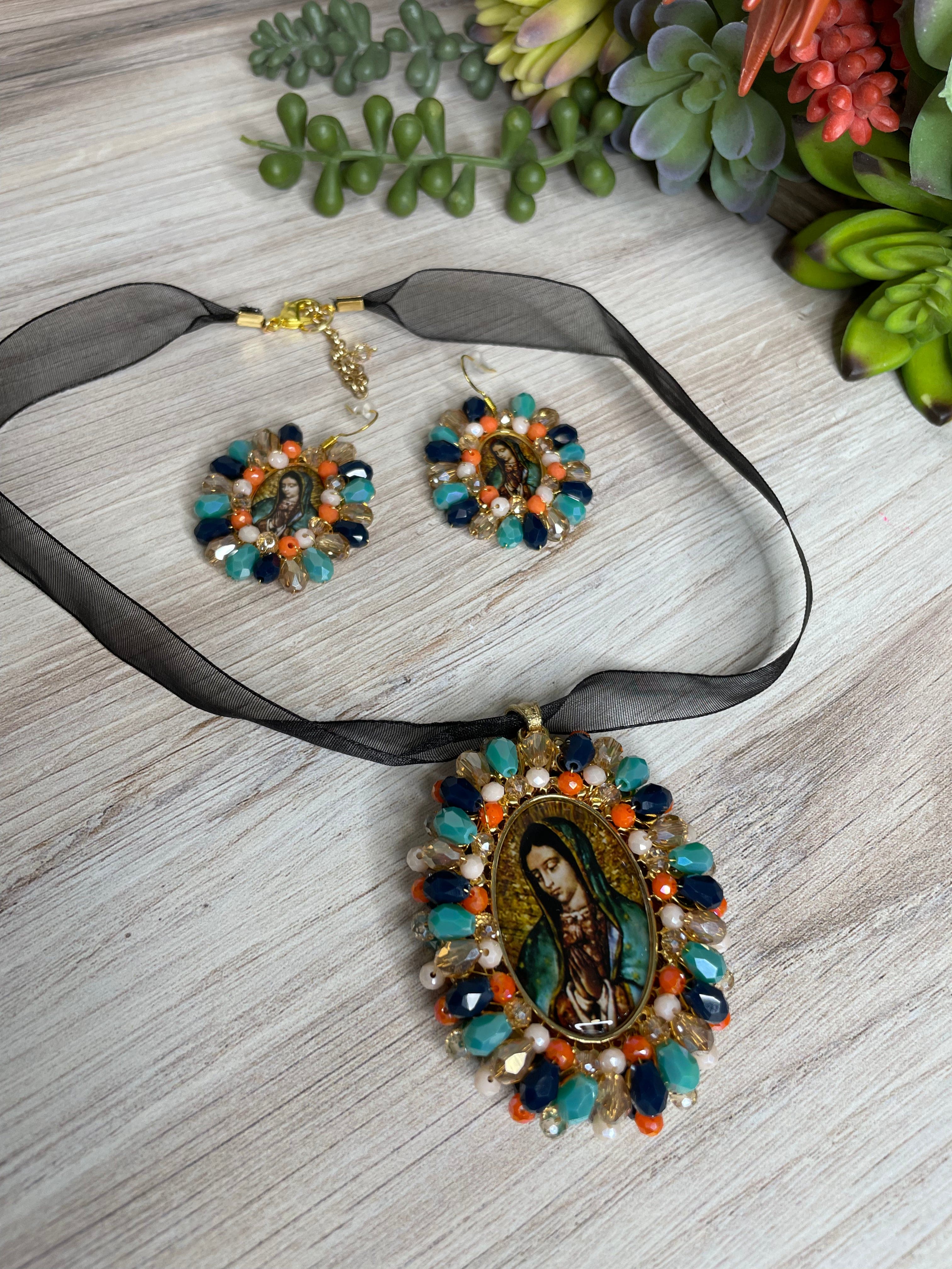 Our Lady of Guadalupe Necklace Set - Medium