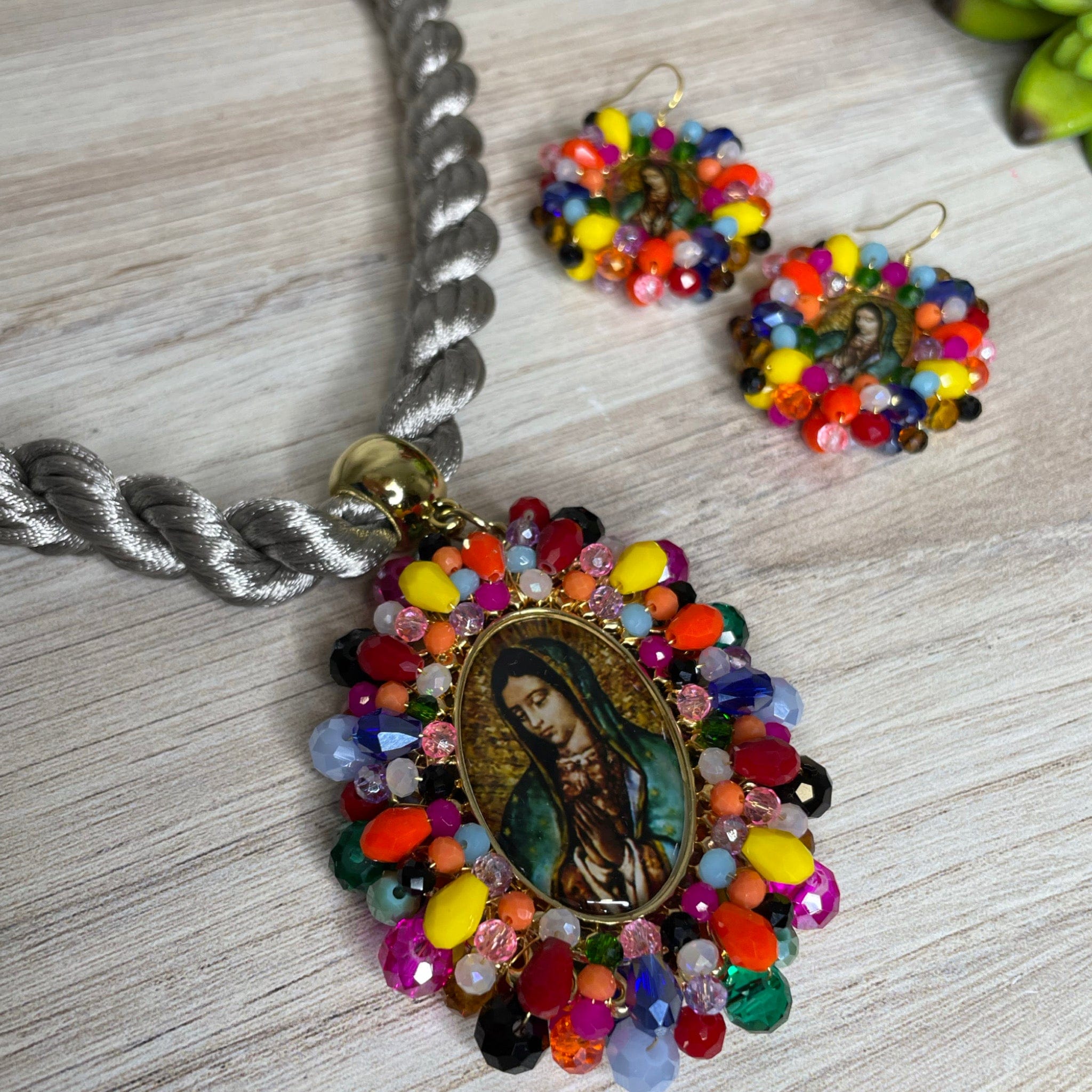 Our Lady of Guadalupe Necklace Set - Medium